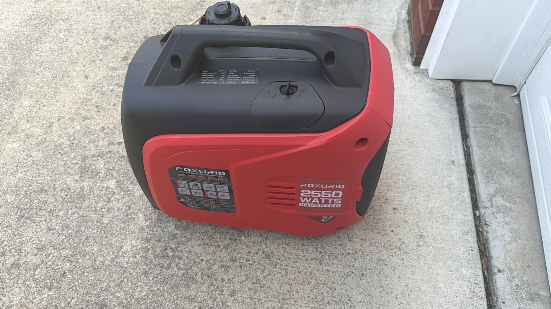2550-Watt Portable Inverter Generator for Home Use, 1.06Gallon Large Fuel Tank Up to 10 Hours Use, 120V Gas Powered Generator Super Quiet - EPA Compliant-Red customer photo 1