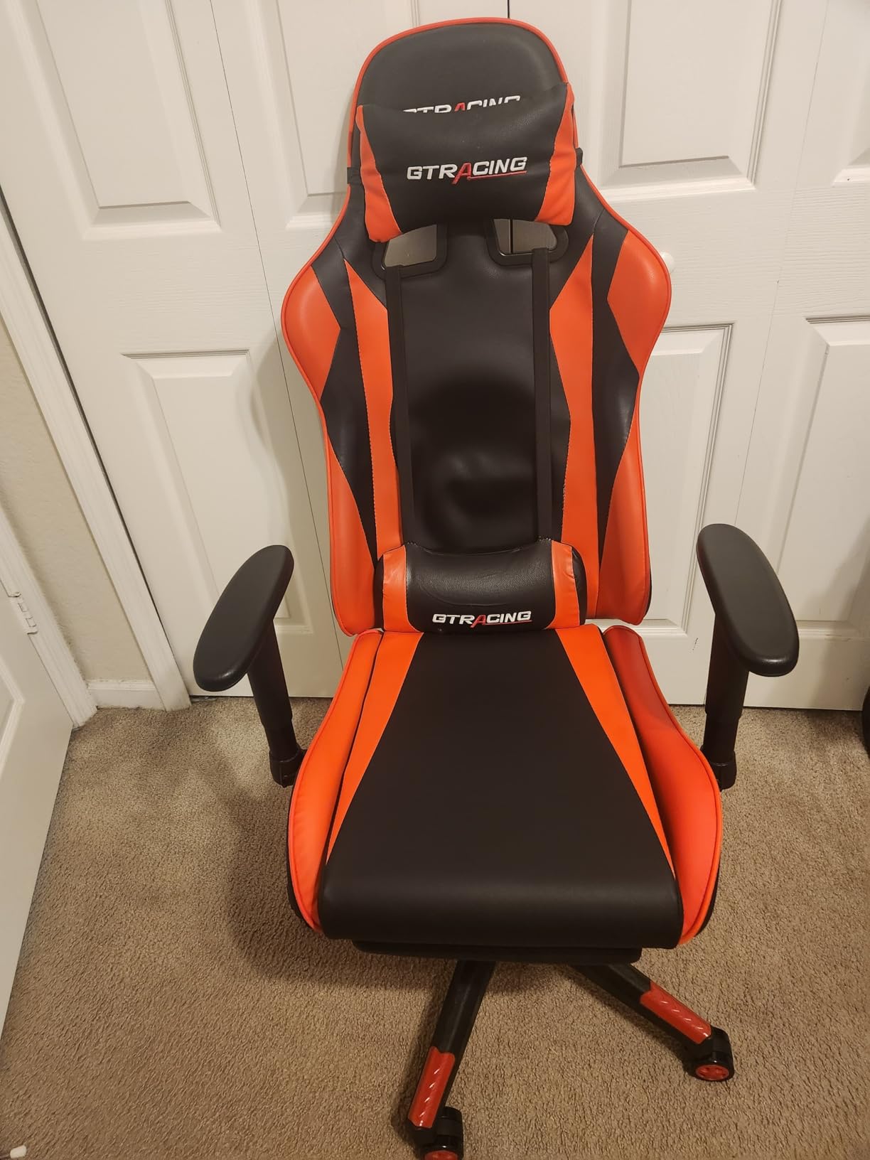 GTPLAYER Gaming Chair with Footrest, Ergonomic Computer Game Desk Chair, Reclining Gaming Chair Seat Height Adjustment, Swivel Rocker with Headrest and Lumbar (Camouflage) customer photo 2