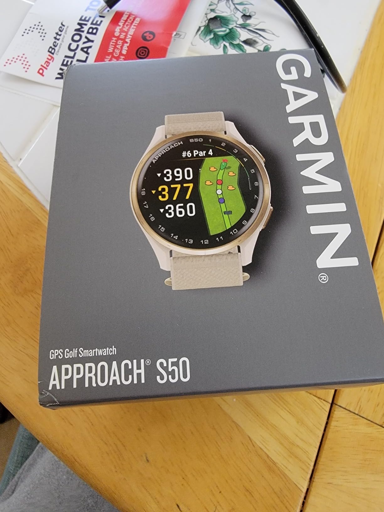 Garmin Approach S50, Golf GPS Smartwatch, 43mm, Black, Health & Wellness Features, Preloaded Activity Profiles, On-Course Features, PlaysLike Distance customer photo 1