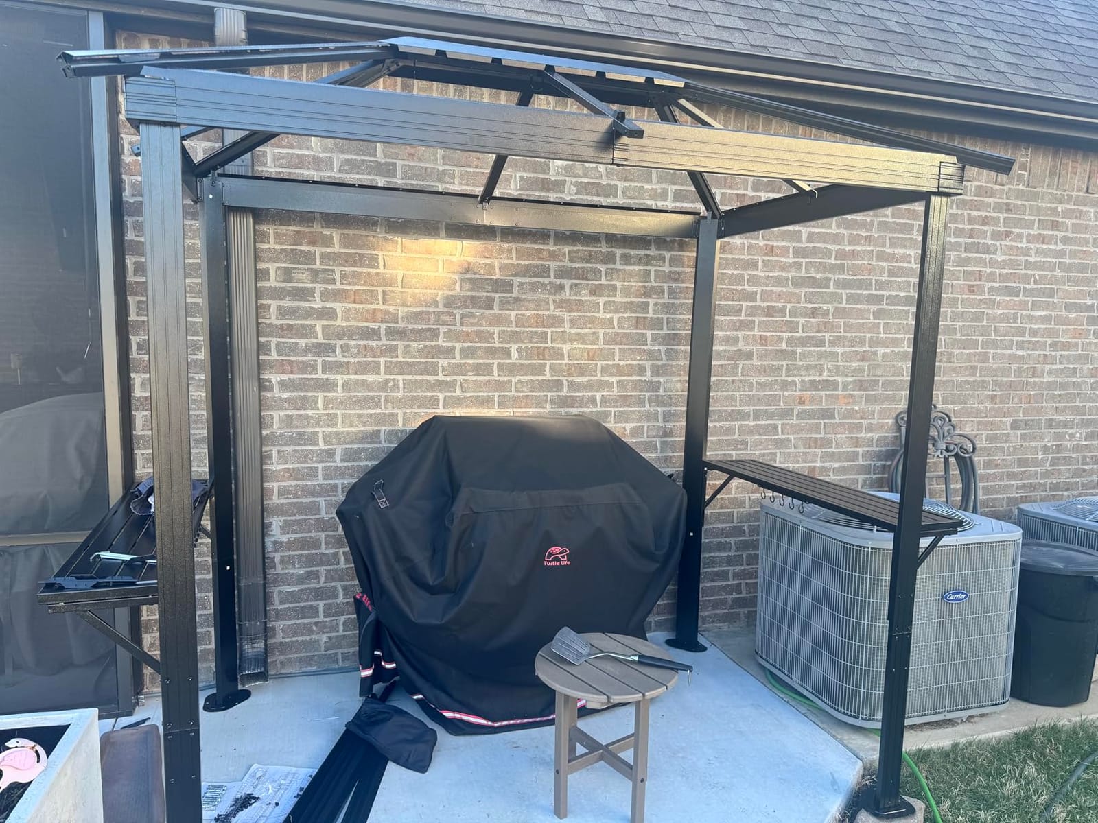Aoxun 5 x 8FT Grill Hardtop Gazebo with Galvanized Steel Roof, Gray | Aluminum Pavilion with Shelves, Outdoor Metal Hard Top Gazebo, Permanent BBQ Pavilion, Lawn, Garden, Patio, Backyard customer photo 2
