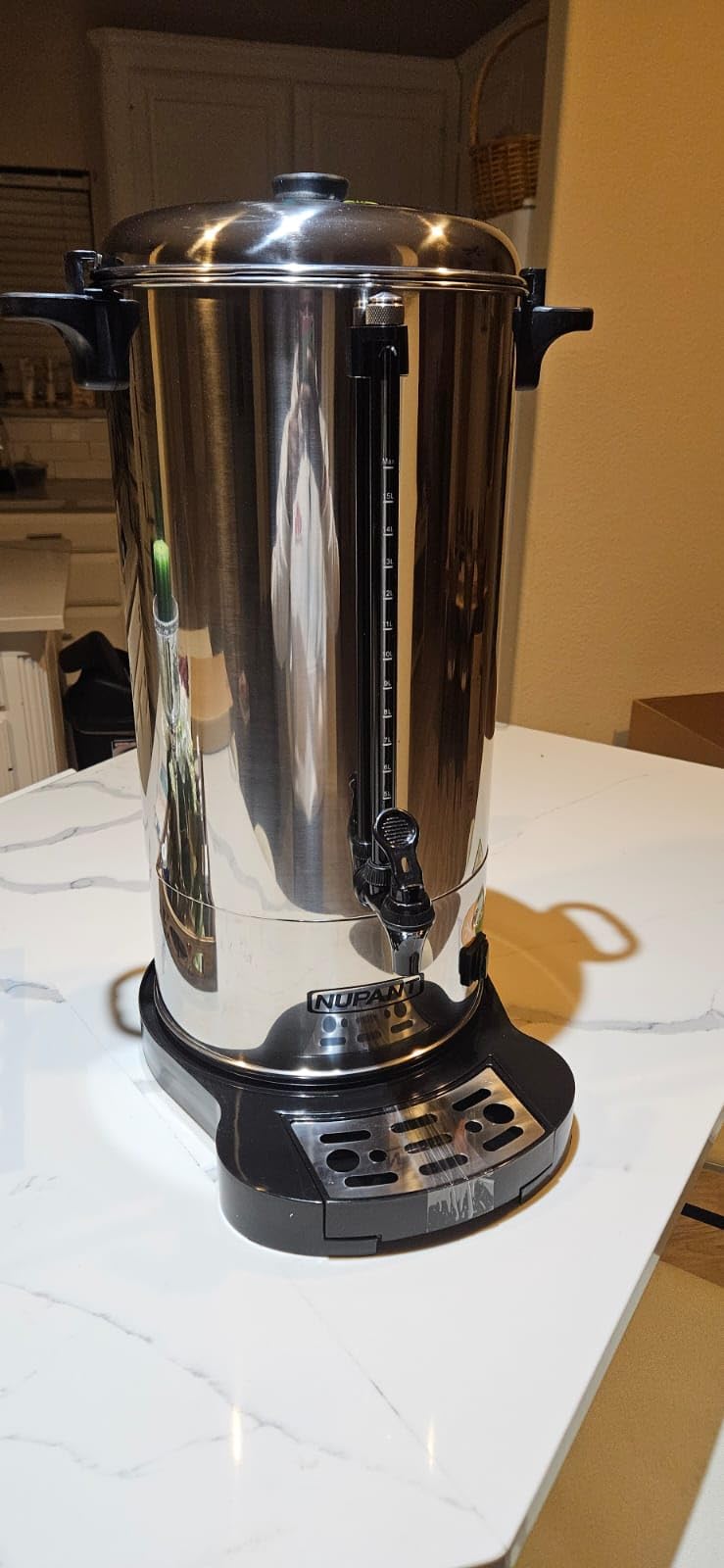 NUPANT Commercial Coffee Urn 100 Cup/15L Coffee Dispenser with Upgraded Percolator, 304 Stainless Steel Hot Water Urn Beverage Dispenser with Keep Warm Mode, Large Coffee Maker for Catering Party customer photo 2