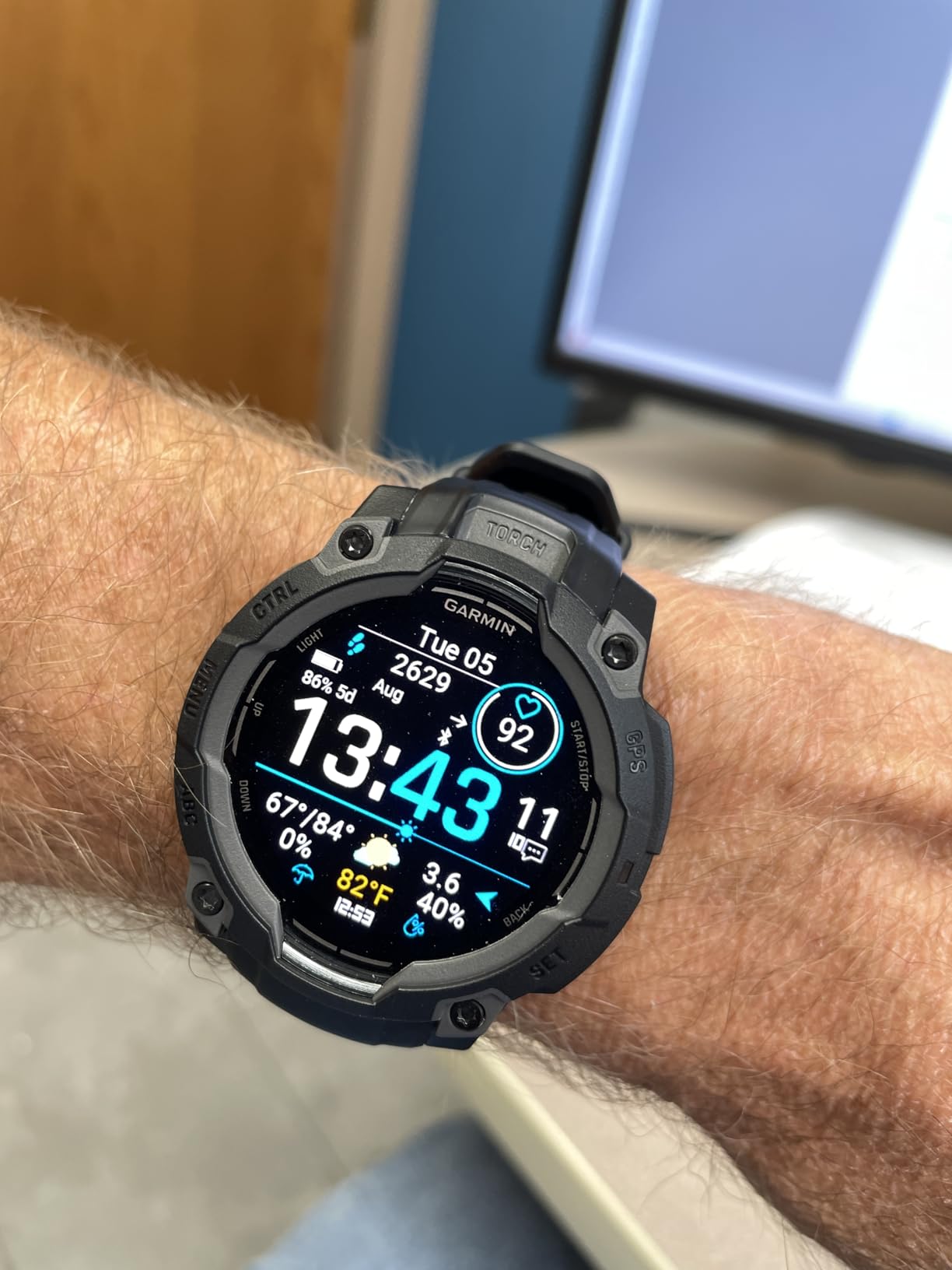 Garmin Instinct 3 AMOLED, Rugged GPS Smartwatch, 45mm, Black | Bright AMOLED Display, Rugged Design, Metal-Reinforced Bezel, 24/7 Health Monitoring, Built-In Flashlight customer photo 1