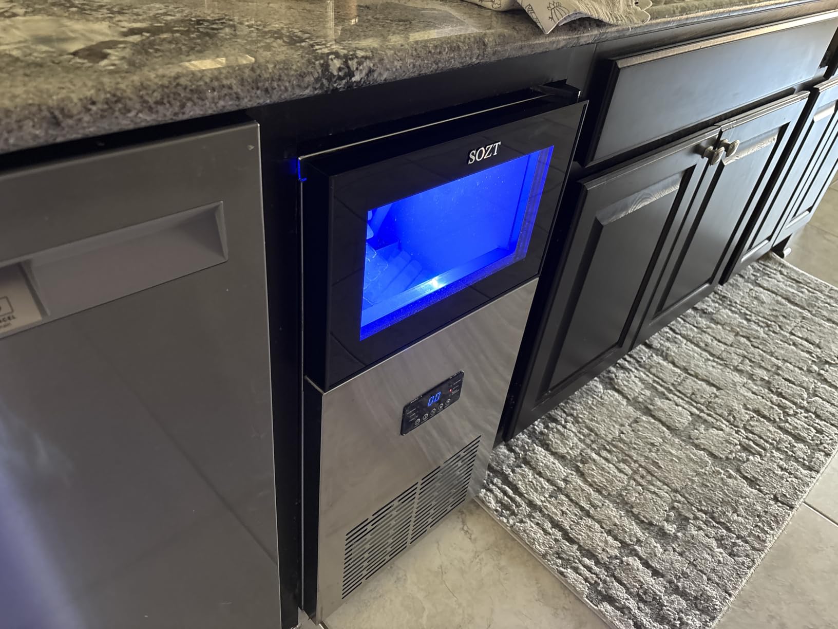 130LBS/Day High-Output Commercial Ice Maker with 35LBS Bin - Stainless Steel Undercounter/Freestanding Ice Machine for Home Bar & Outdoor - Auto Operation - Includes Scoop & Hose customer photo 1