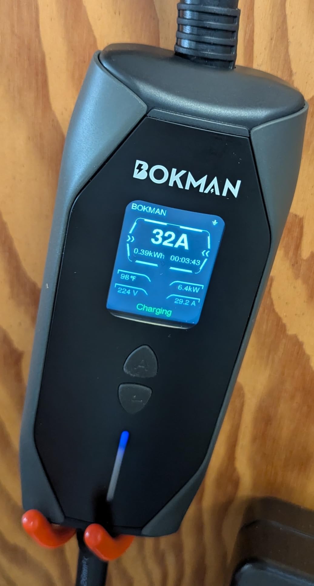 bokman Level 1 & Level 2 EV Charger, 32A 25ft, NEMA 14-50P/5-15 Adapter | Dual 120V/240V, Adjustable 6-32A & 1-12H Delay timer, IP65, J1772 Connector customer photo 1