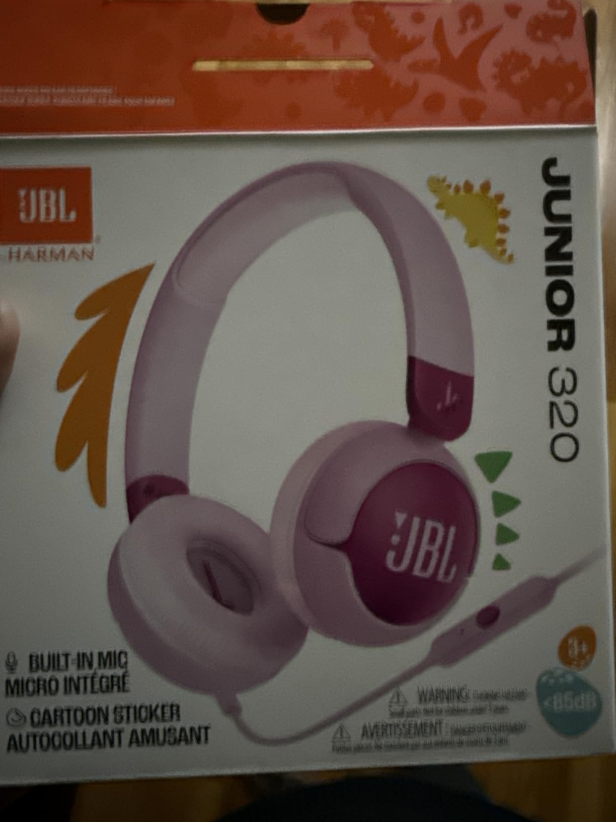 JBL Junior 320 Kids Headphones, Wired, Volume-Limited - Purple | Designed For School And Travel With Built-In Mic, Foldable Design, 3.5Mm Jack, Comfortable Fit And Customizable Stickers customer photo 2