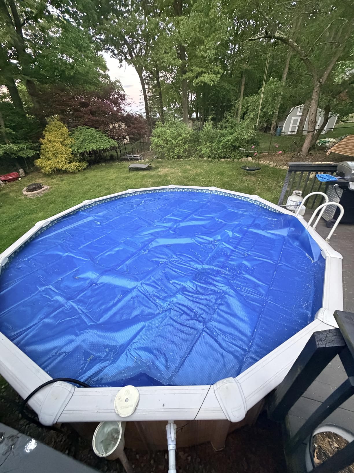 VINGLI 16Mil Solar Pool Cover, Blue 18' Round | Heats Pool / Maximum Tear Resistance / Bubble Core Locks In Heat / Heavy-Duty Thermal Pool Cover for Inground Pools customer photo 1