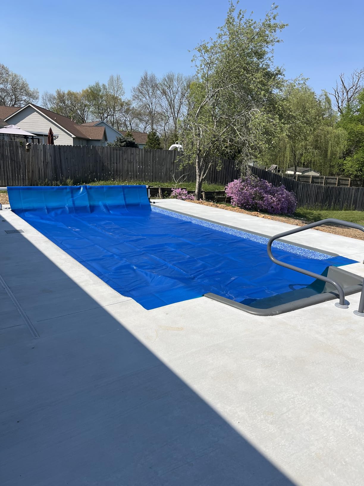 VINGLI 16Mil Solar Pool Cover, Blue 18' Round | Heats Pool / Maximum Tear Resistance / Bubble Core Locks In Heat / Heavy-Duty Thermal Pool Cover for Inground Pools customer photo 2
