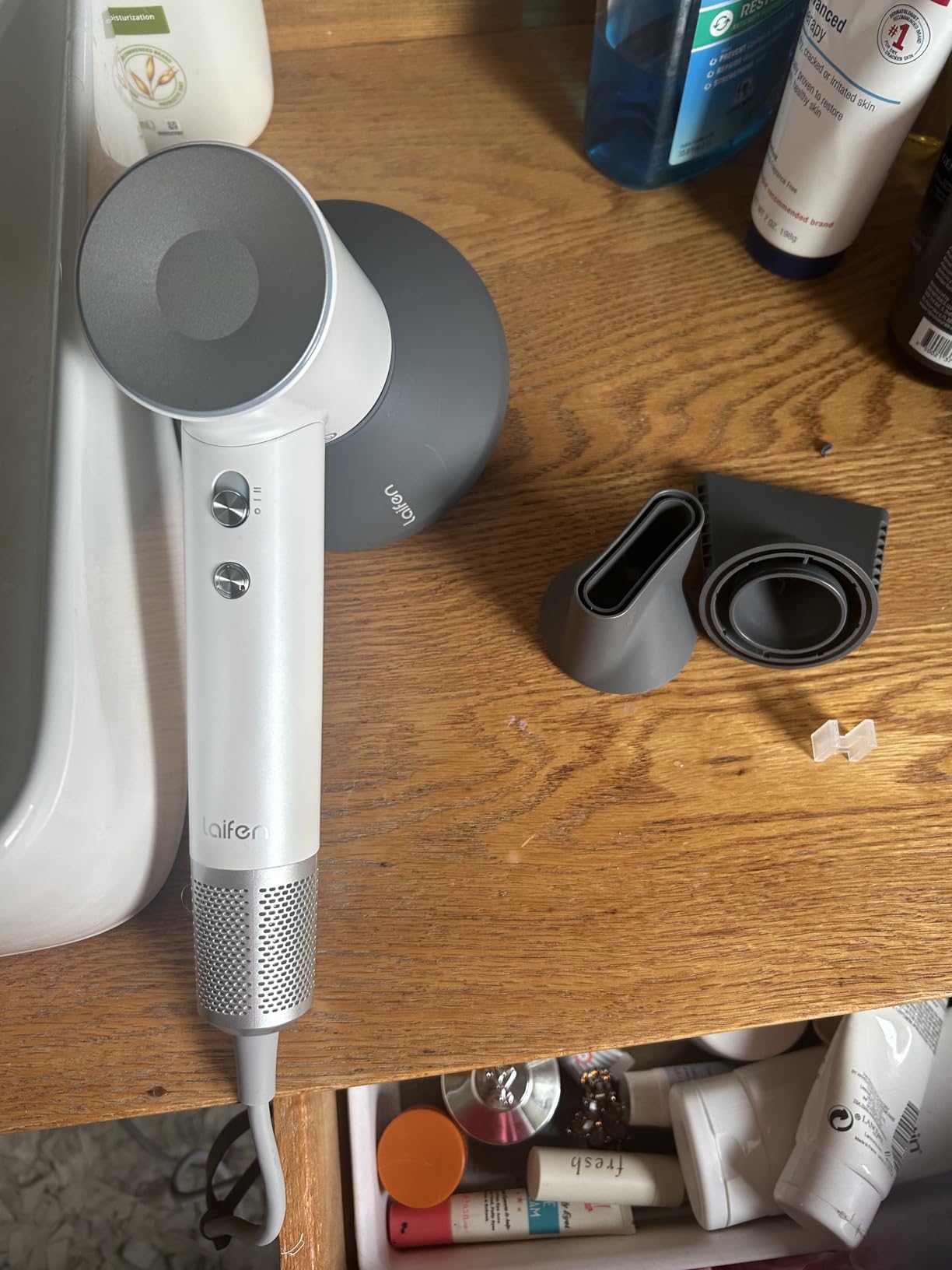 Laifen Swift Special Hair Dryer, High Speed 200M Ionic Blow Dryer with 110, 000 RPM Brushless Motor for Fast Drying, Low Noise, Hairdryer with Magnetic Nozzles, HD501 customer photo 2