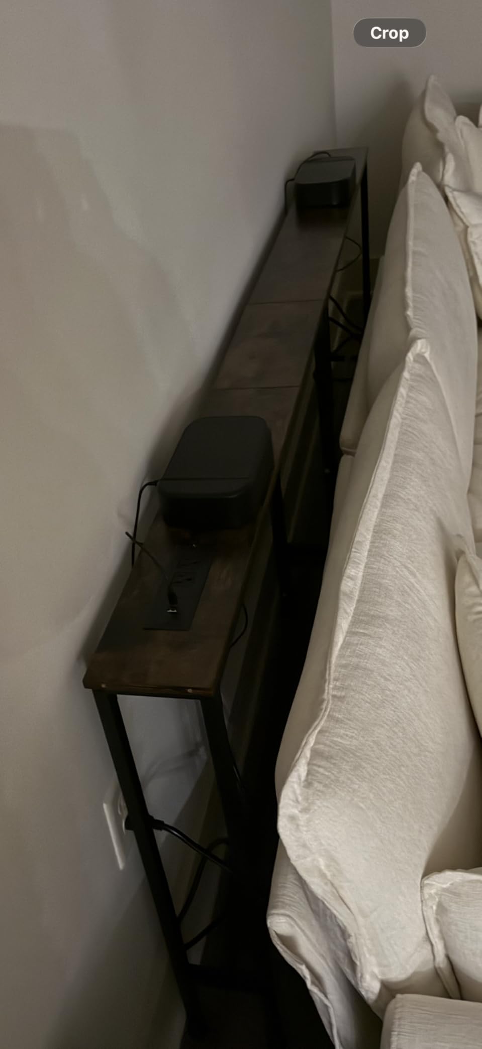 SUPERJARE 78.8 inch Narrow Behind Couch Table with 2 Charging Stations | 2 AC Outlets with USB-C Ports, Extra Storage Behind Sofa, Sofa Table Console Table for Entryway Living room, Rustic Brown customer photo 2
