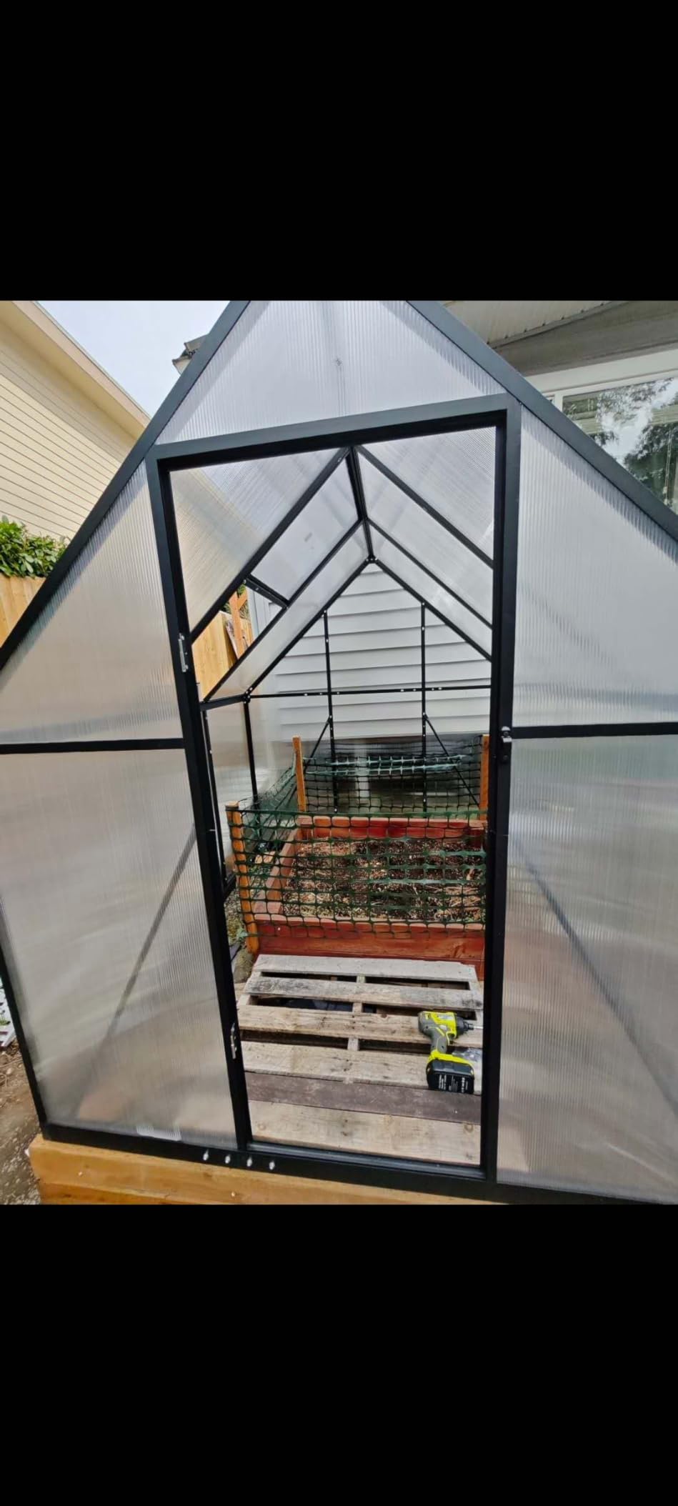 6 x 6 FT Polycarbonate Greenhouse for Outdoors, Heavy Duty Walk-in Greenhouses with Roof Air Vent, Aluminum Outdoor Green House Kit, Winter Garden House for Outside Backyard customer photo 2