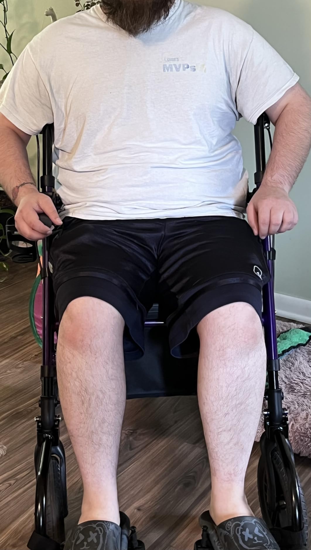 Akoasm Foldable Walkers for Seniors with Seat, Rollator Wheelchair Combo customer photo 2