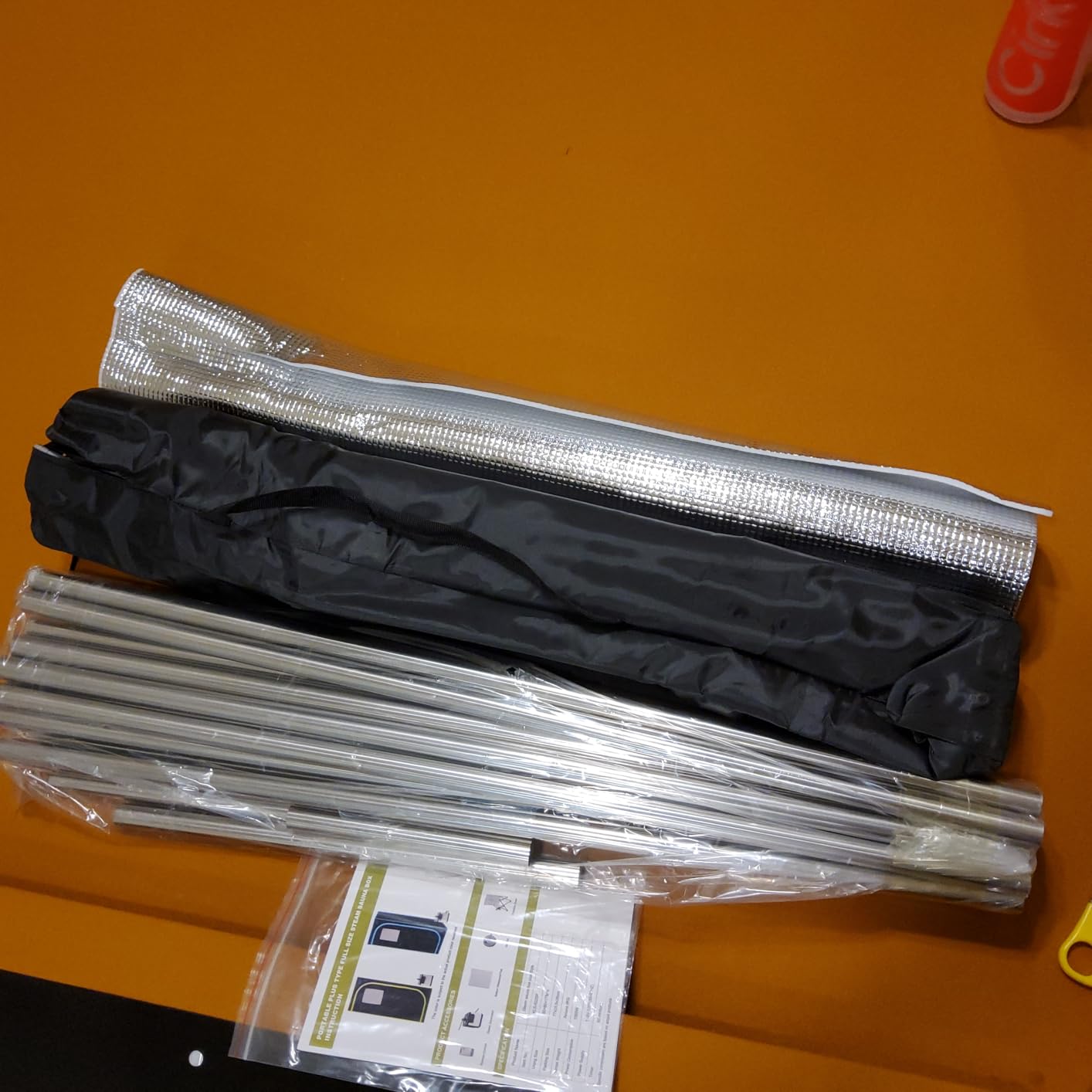 Portable Full Size Infrared Sauna for Home, Pentagonal Size Far Infrared Sauna, One Person Sauna Tent with Heating Foot Pad, Portable Chair, (L38 x W38 x H63, Grey) customer photo 1
