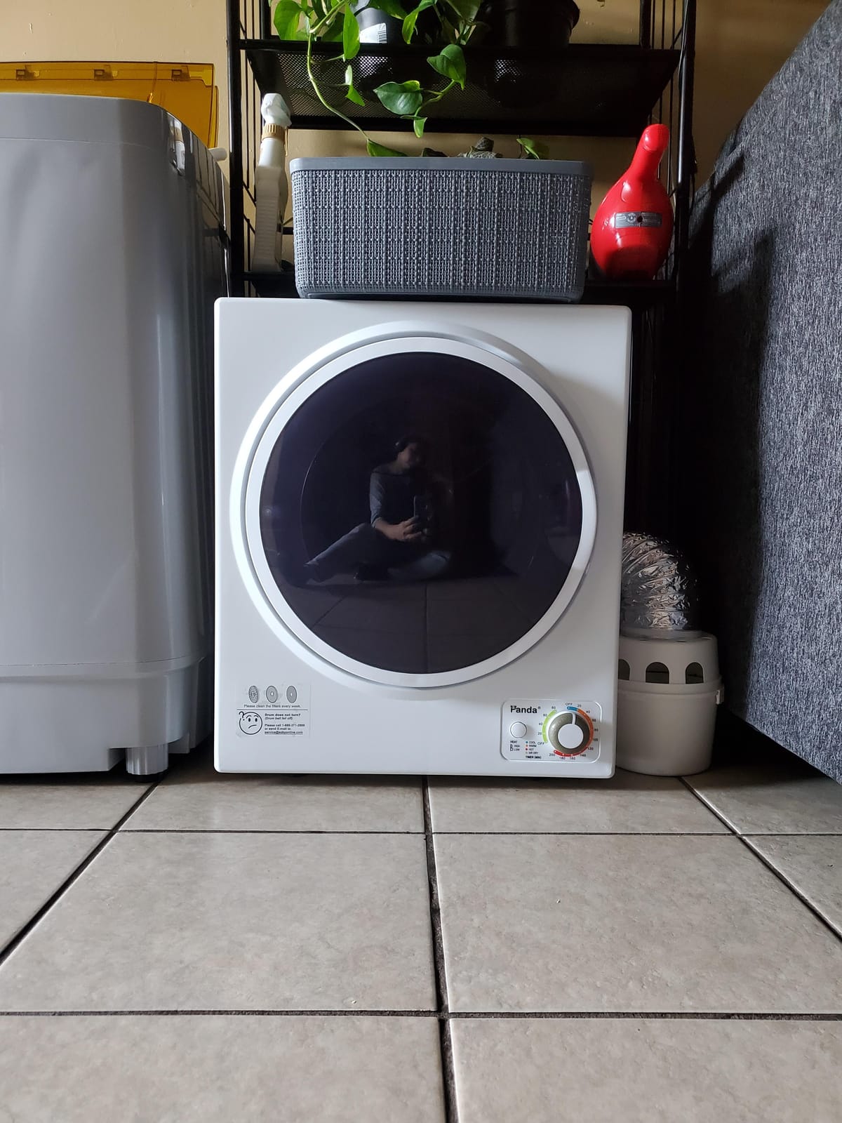 Panda Compact Dryer 13.2 lb Load Volume 1500W 120V, 3.5 Cu.Ft. | Portable Clothes Dryer Stainless Steel Tub; Vented Front Load Dryer; Ideal for Apartments, Dorms & Small Laundry Spaces customer photo 2