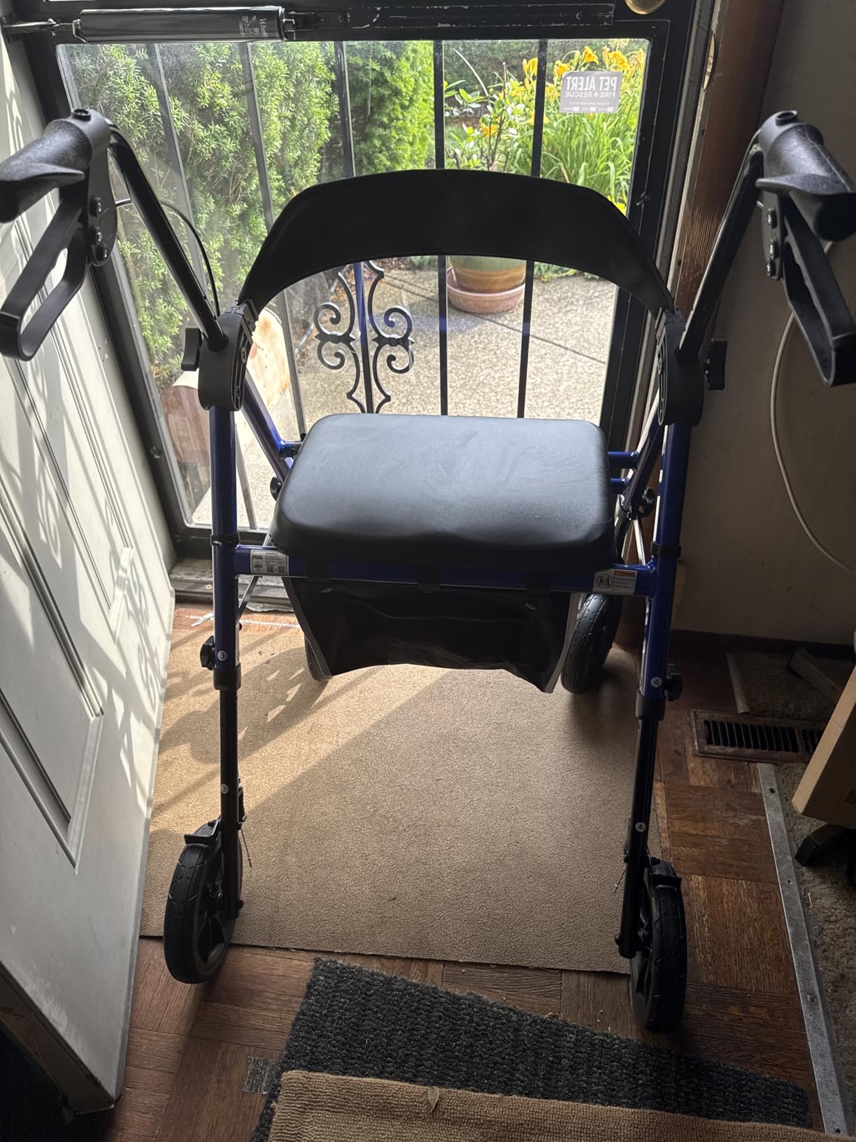 soundfuse Foldable Rollator Walkers for Seniors with Seat, 8'' PU Wheels | Ergonomic Padded Seat, Lightweight Aluminum Frame, Dual Height Adjustable, Rolling Walker with Big Storage Bag for Daily Use customer photo 1