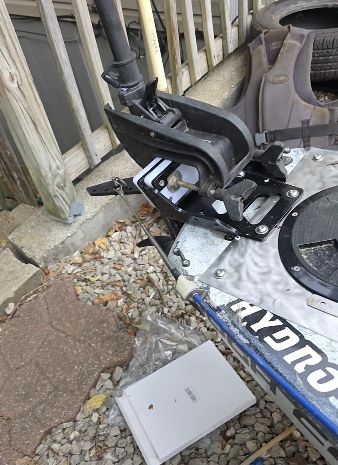 Transom Trolling Motor Mount for Kayaks, 6mm Thick Heavy-Duty Aluminum Transom Motor Bracket 3HP Max Thrust, 3.75