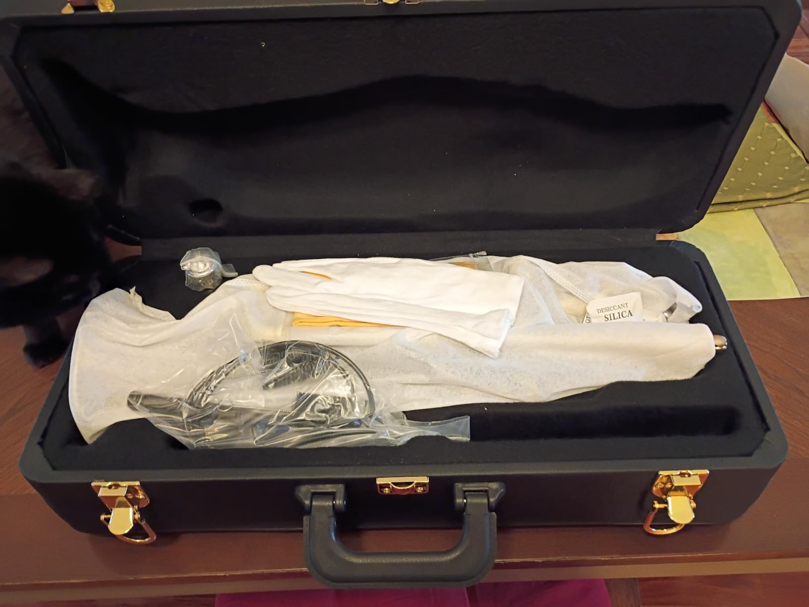AKLOT Hand-Hammered Bell Bb Trumpet: Smooth Valve Action, Clear-Lacquered Brass Body, Standard Trumpet Beginner Set with Leather Case, Lesson Book, Trumpet Mute, Mouthpiece, Cleaning Kit (SNR-BrzAC) customer photo 2