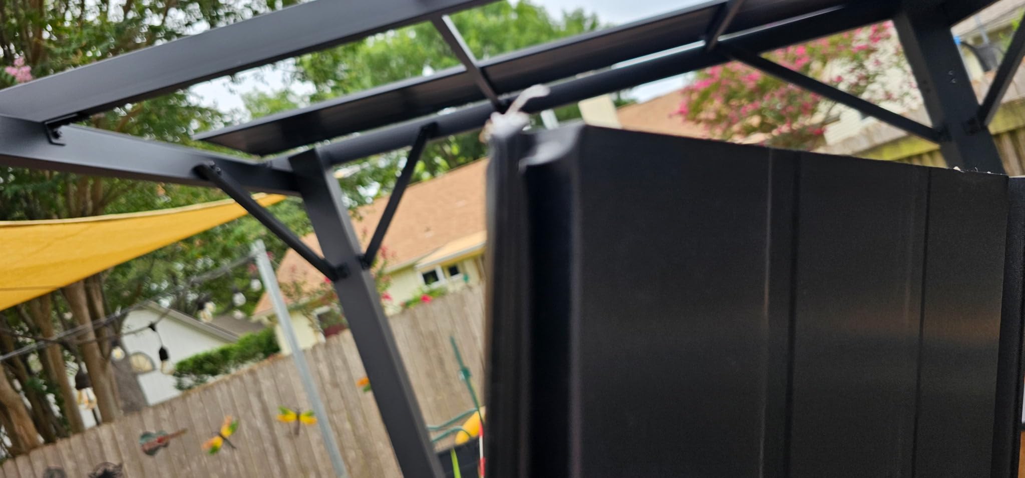 Covered Outdoor Grill Gazebo 6'x12' with Side Shelf, Outdoor Hardtop Gazebo with Bottle Opener & Hooks, Grill Canopy with Sturdy Rustproof Design for Backyard, Garden, Patio, Black customer photo 2