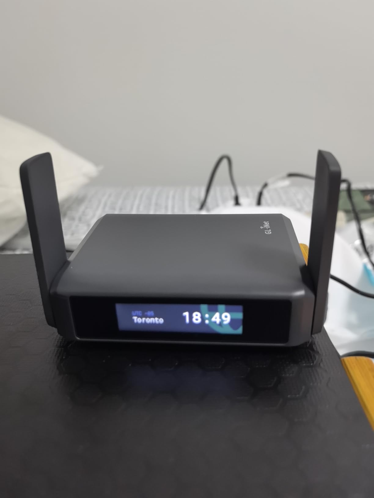 GL.iNet GL-BE3600 Slate 7 Wi-Fi 7 Travel Router Touchscreen 2.5G | Touchscreen toggles VPN or AdGuard, 1-inch mini size, ideal for hotel, cruise, RV, business trip, plane connectivity customer photo 1