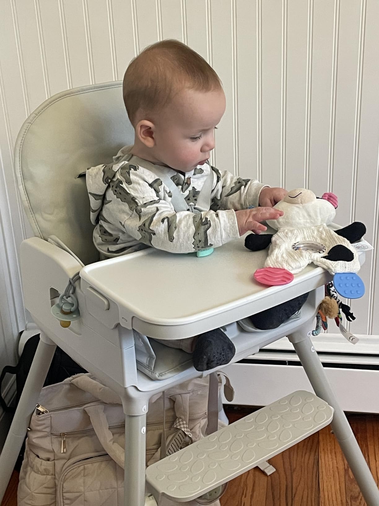 Obee Odee 3-in-1 Portable Baby High Chair for Babies and Toddlers (Grey) | Foldable High Chair for Toddlers with Adjustable Legs & Easy Clean Tray, Travel HighChairs for Indoor and Outdoor Use customer photo 2