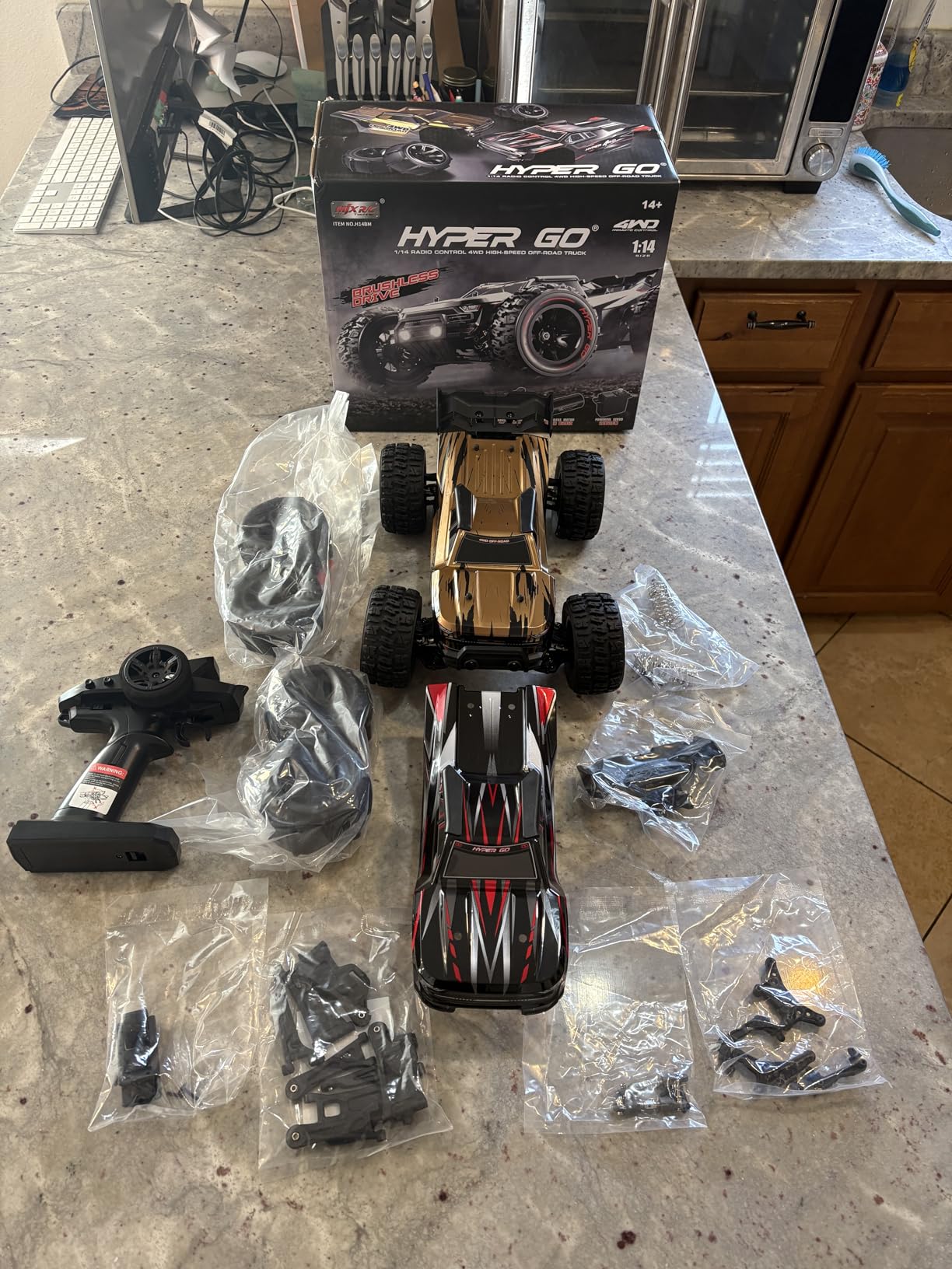 HYPER GO H14BM V3 1/14 Brushless RC Cars for Adults Fast 50 mph, RC Trucks 4X4 Offroad Waterproof, Electric Powered High Speed RC Car, Fast Extreme RC Truggy with 3S Battery for Snow Sand customer photo 1