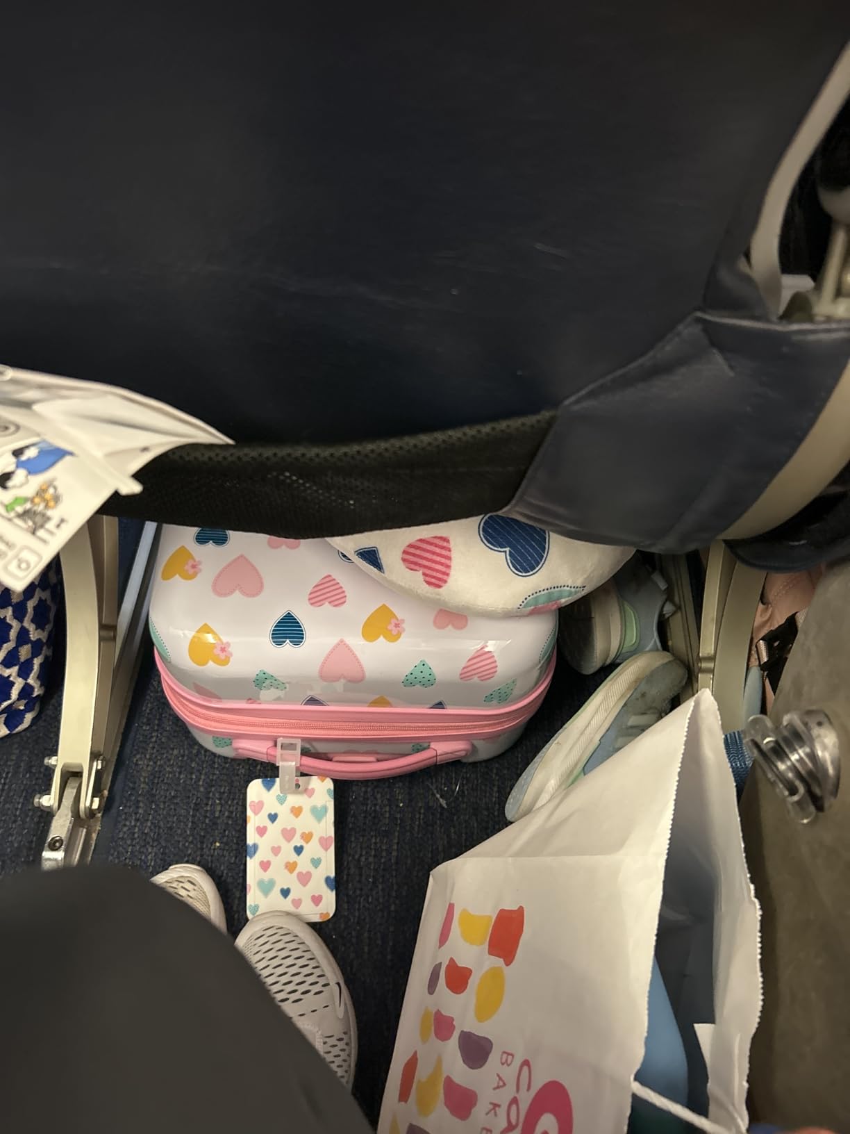Kid's Luggage Set 2 Piece Suitcase Set Hardside Luggage with Spinner Wheels Girls Carry on Toddler Travel Rolling Suitcase with Neck Pillow Airline Approved customer photo 2