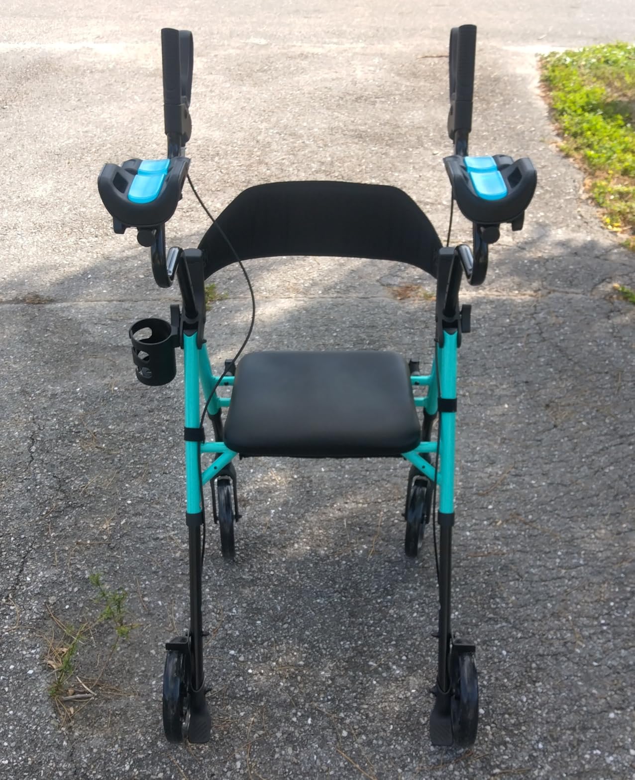 VOCIC Walkers for Seniors, Upright Walker with Adjustable Armrests, Z22 GelSoft Stand Up Walker with Ergo Seat & Backrest, 8