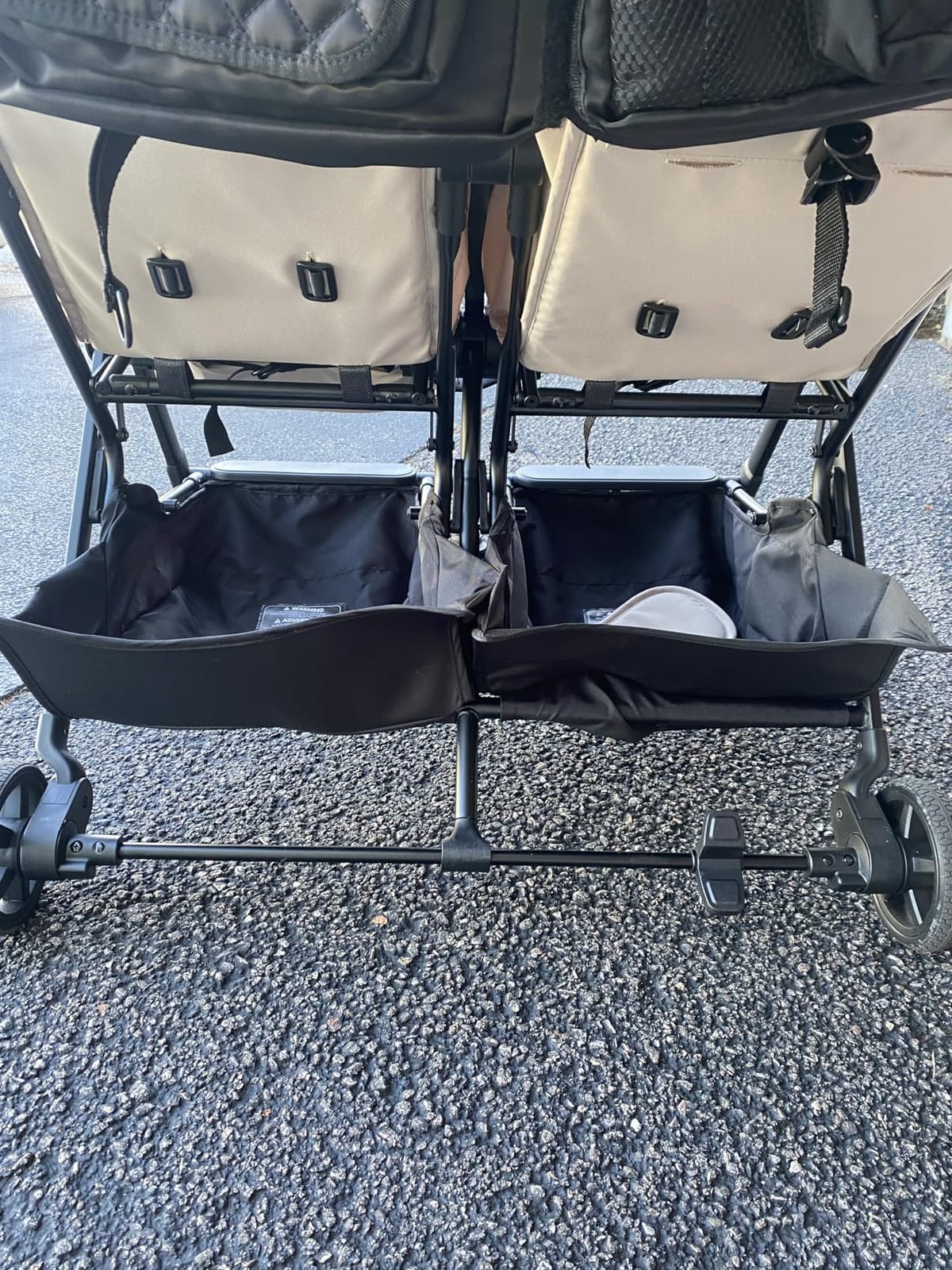 Mompush Lithe Double Stroller, Lightweight Side by Side, Infant & Toddler | 25 lbs design, 31.1-inch width fits doorways, one-step fold, independent recline, UPF50+ canopy, all-wheel suspension customer photo 1