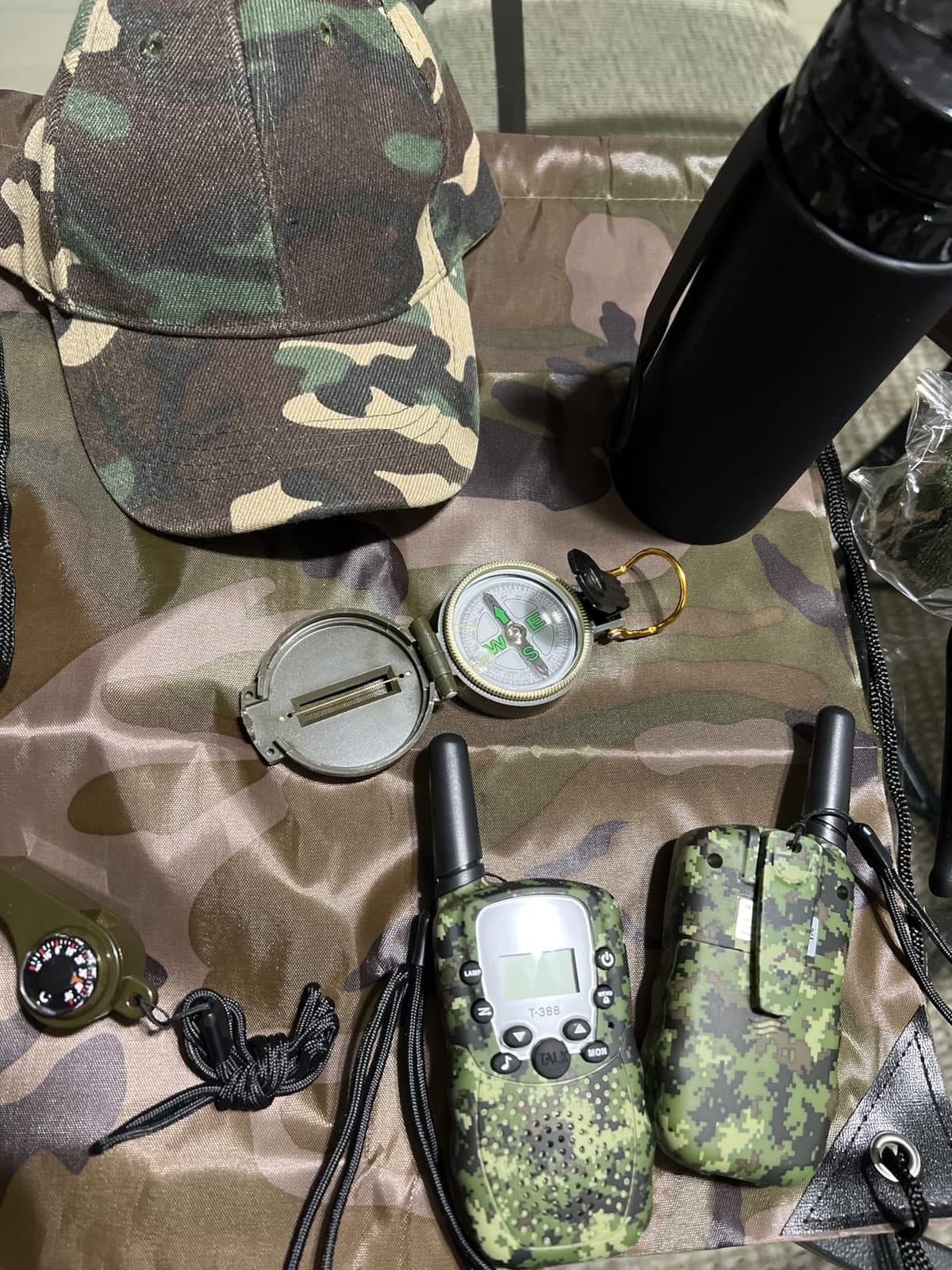 Kids Explorer Kit with Binoculars & Walkie Talkies - Outdoor Camping Gear | 10-piece set with compass, LED flashlight customer photo 1
