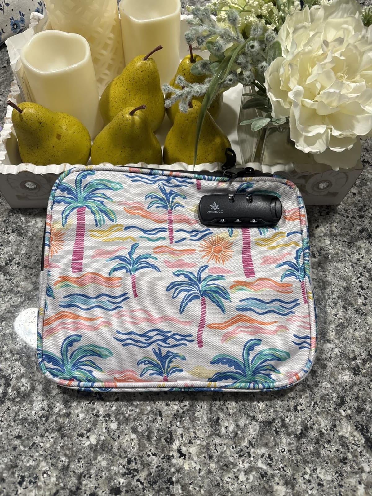 KOSMCCO Beach Locking Bag, Portable Safe, Blue, 9x7.5 Inch | Anti-Theft Design, Security Cable Included, Holds Phone Wallet and Keys, Ideal for Beach Pool Cruise and Travel customer photo 1