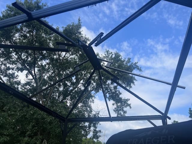 Aoxun Gazebo 10x12 Hardtop Gazebo with Double Galvanized Steel Roof, Gray | Metal Frame Outdoor Pavilion with Breathable Netting and Privacy Curtain for Backyard customer photo 1