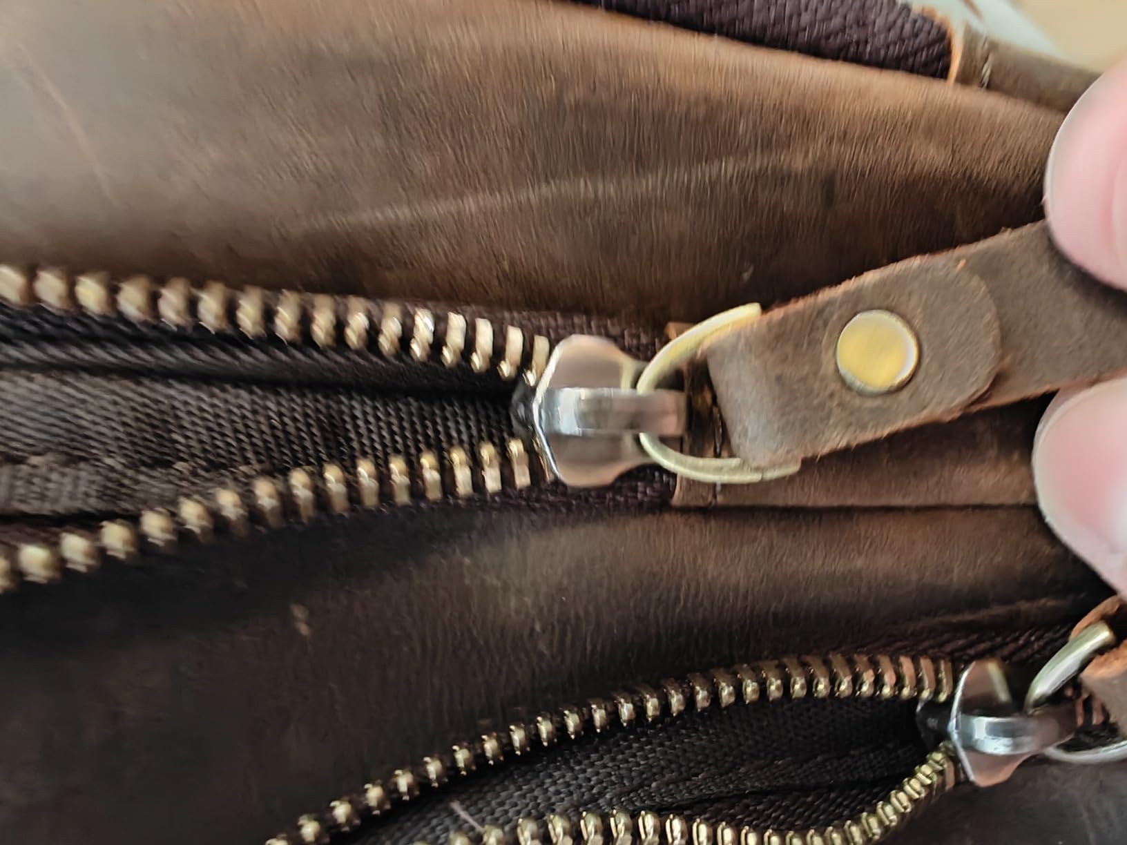 Full Grain Leather Backpack for Man 15.6