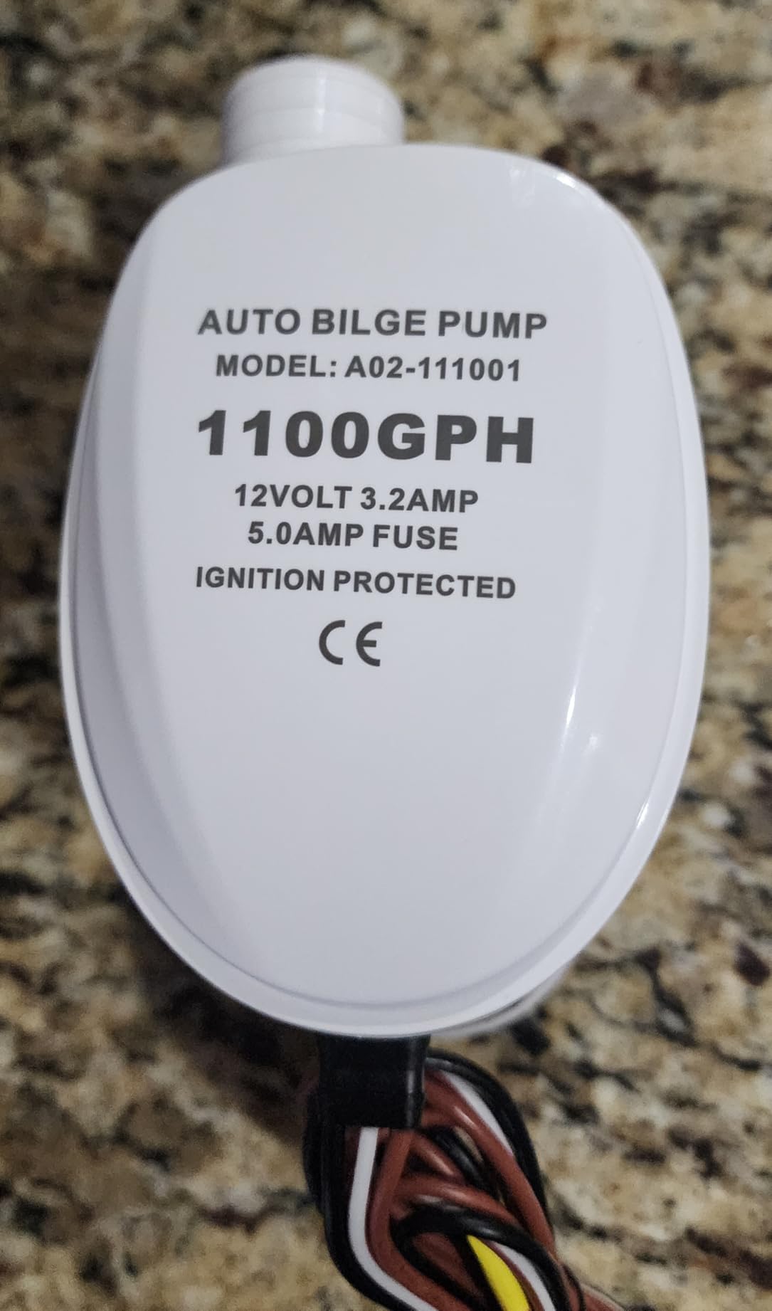 1100GPH 12V Automatic Boat Bilge Pumping Kit, 1-1/8 Inch Electric Bilge Water Pump with 6FT Hose, Stainless Steel Hose Clamps and Thru-Hull Fitting customer photo 1