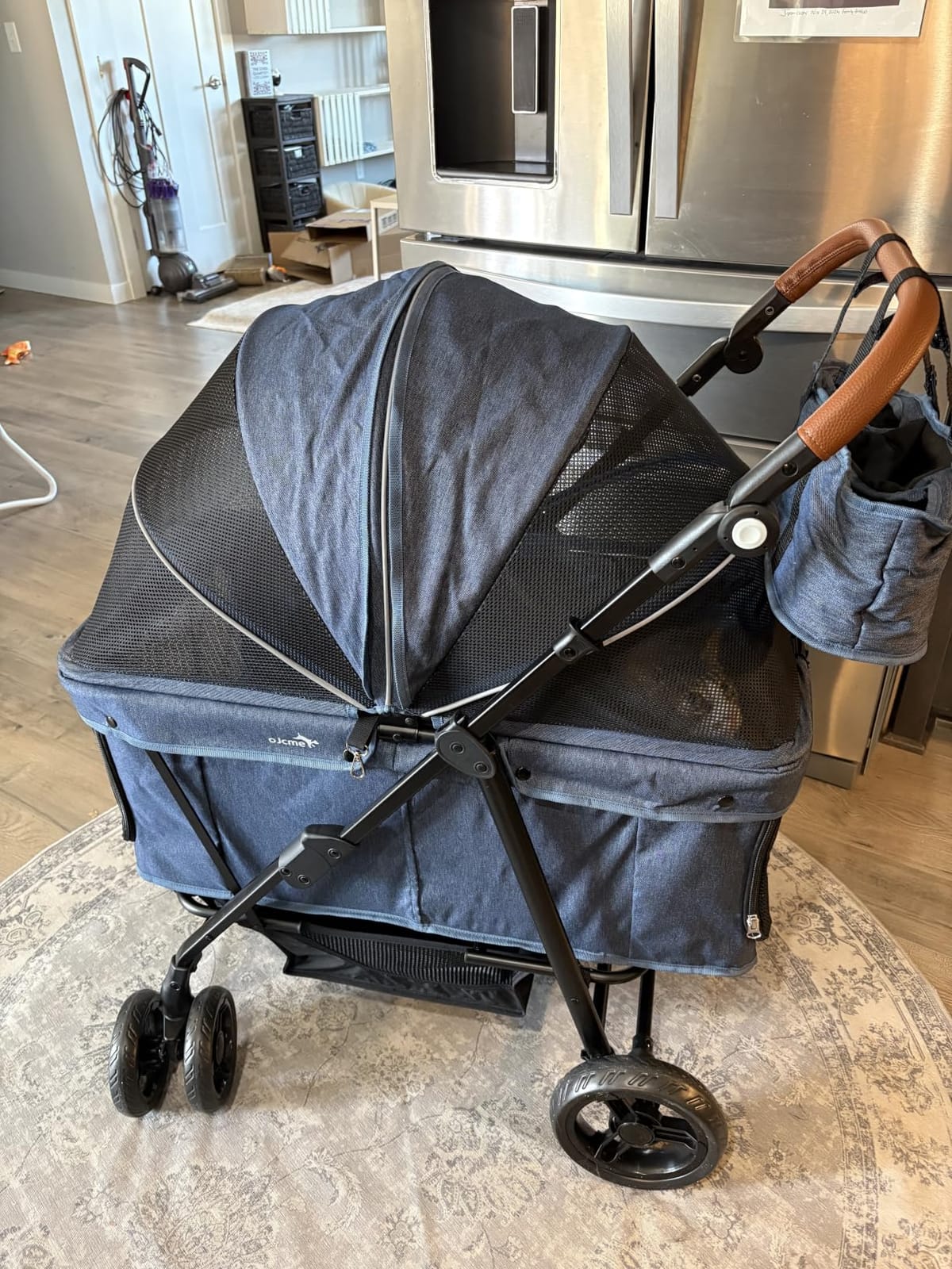 Dog Stroller for Large & Medium Dogs (20-132 lbs), for 2 Small Dogs | Pet Stroller, Extra Large Heavy Duty, Foldable & Ventilated, Pink or Navy customer photo 1