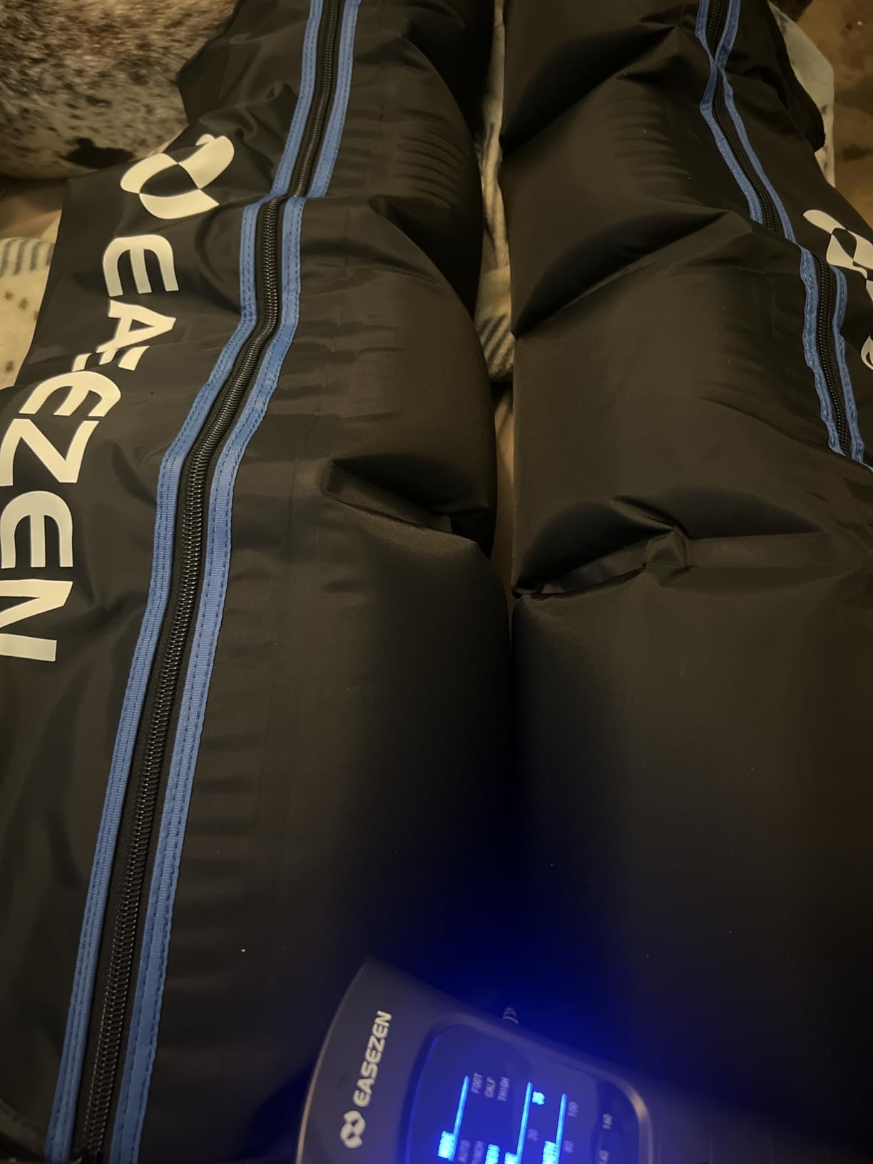 EaseZen Leg Compression Massager for Circulation & Muscle Pain Relief FSA | Leg Recovery Compression System for Fast Recovery of Foot, Calf and Thigh, Edema & Muscle Fatigue Relief, HSA Eligible customer photo 1