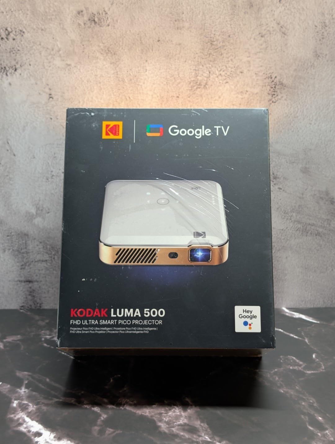 KODAK Luma 500 Mini Projector with WiFi and Bluetooth, 1080p, Google TV | Direct App Streaming, 2-Hour Eco Battery, Auto-Focus & 4-Side Keystone, 4K Input, Portable Outdoor Projector for Movie Nights customer photo 1