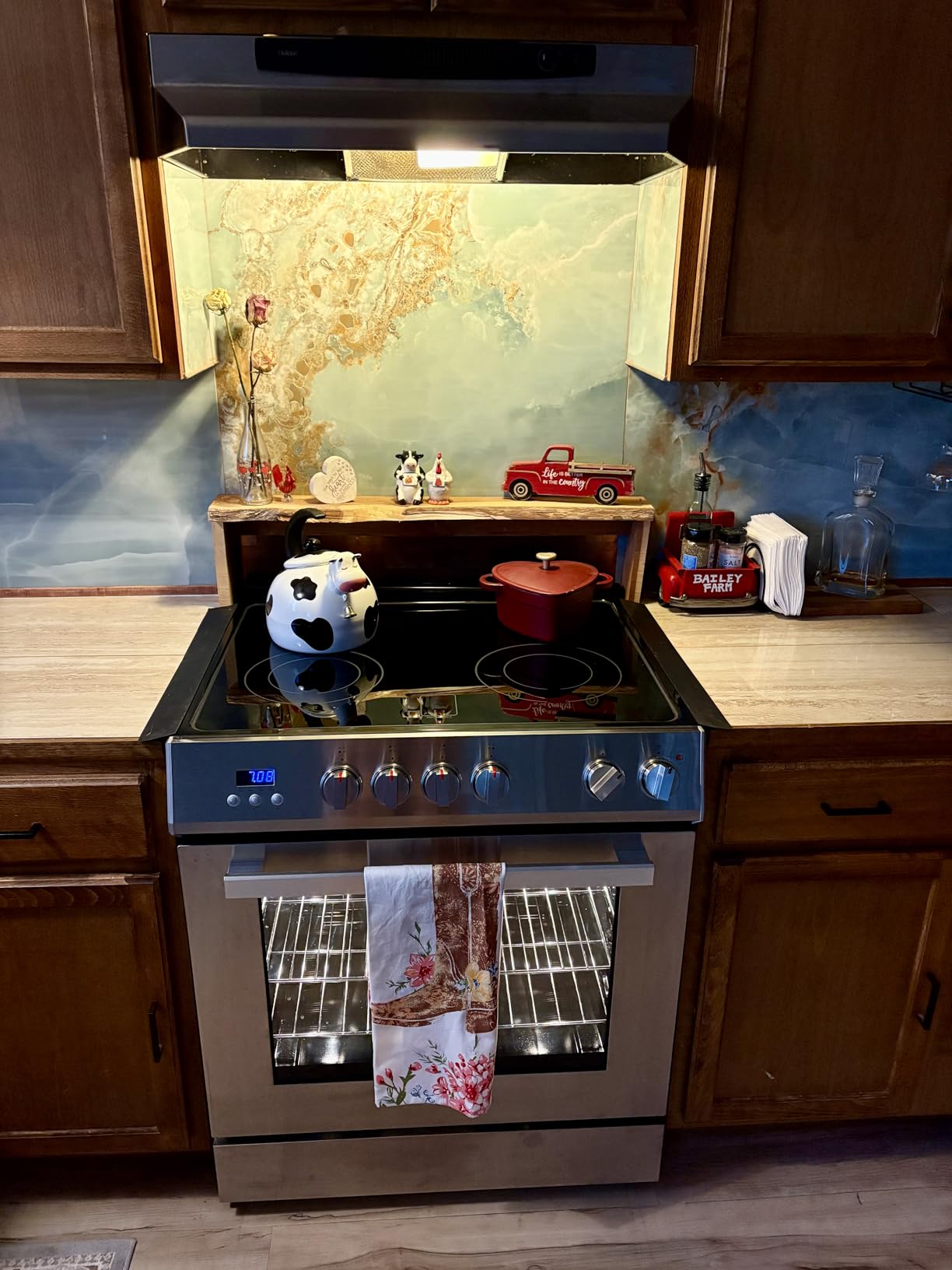 30 in. Stellar Coll 4.9 cu. ft. 4 Burner Electric Range, Convection, Black | Cosmo COS-ERD304K-BK Glass Cooktop, Dual Element Burners, 6 Oven Functions, Digital Display with Timer, Storage Drawer customer photo 2