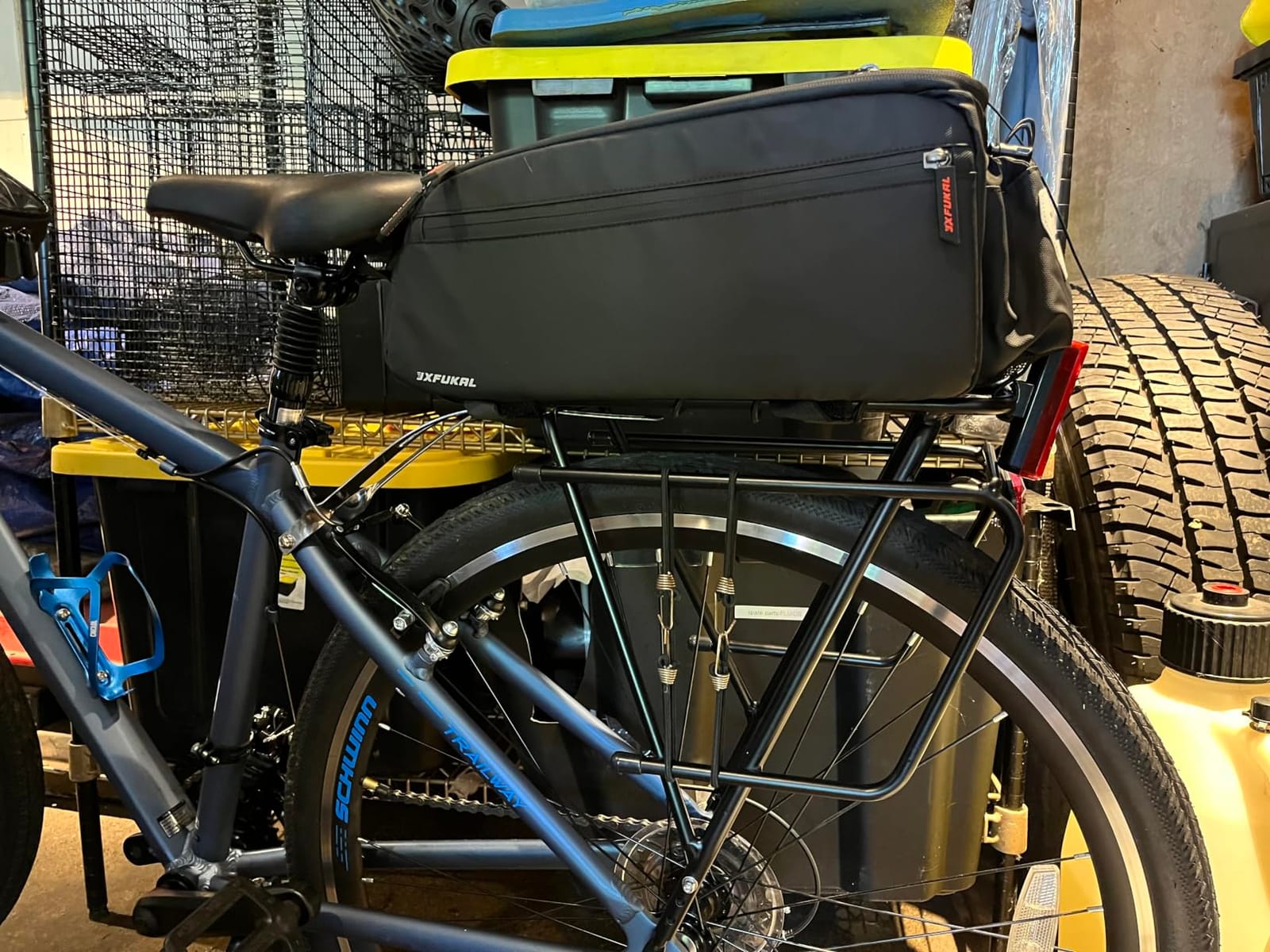 JXFUKAL Bike Bags for Bicycle Rear Rack, 13L/20L Supportive Bike Rack Bag with Built-in Rigid Side & Base Panel customer photo 2