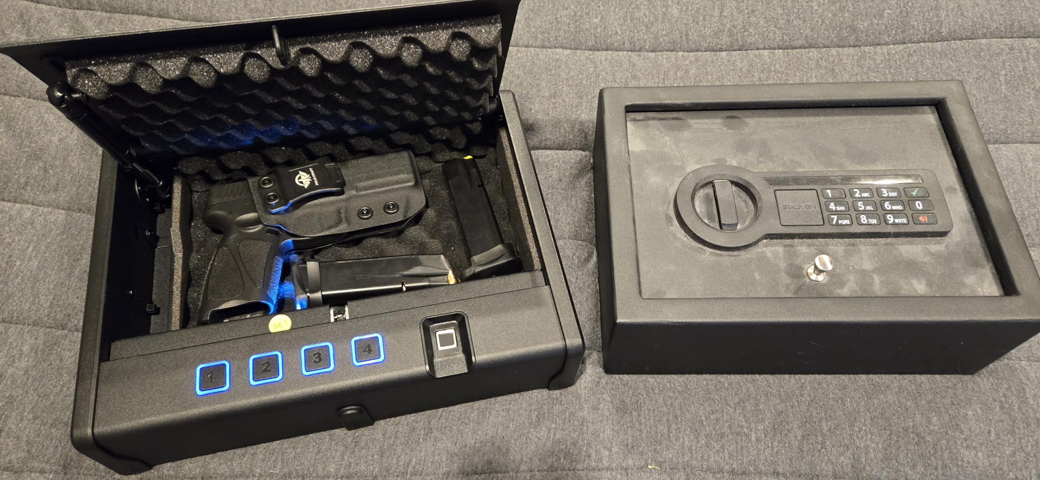 24 Gun Fireproof Safe for Rifles and Pistols, Gun Cabinet with Keypad/Key Access, Fire and Water Safe with Combination Lock, Gun Safes for Rifles and Shotguns Includes Power Strip customer photo 2