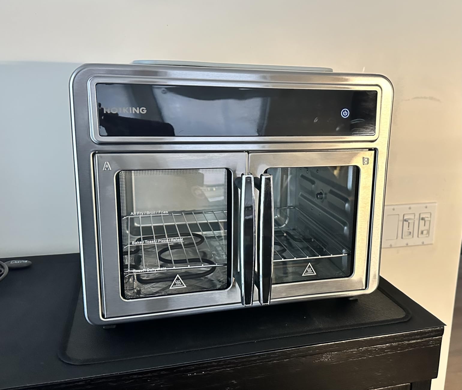 HotKing Dual-Zone Air Fryer Toaster Oven Combo, 28 QT Extra Large, Non Toxic Stainless Steel Convection Oven with French Door, Countertop Airfryer with Window, Racks, Rotisserie, Dehydrator, ETL Rated customer photo 1