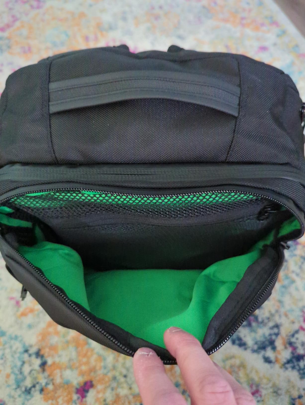 COR Surf Travel Backpack Carry On Backpack for Airplanes - Island Hopper 2.0 Travel Backpack with Clamshell Design - 28L Black with Black Zipper (Matte Black) customer photo 2