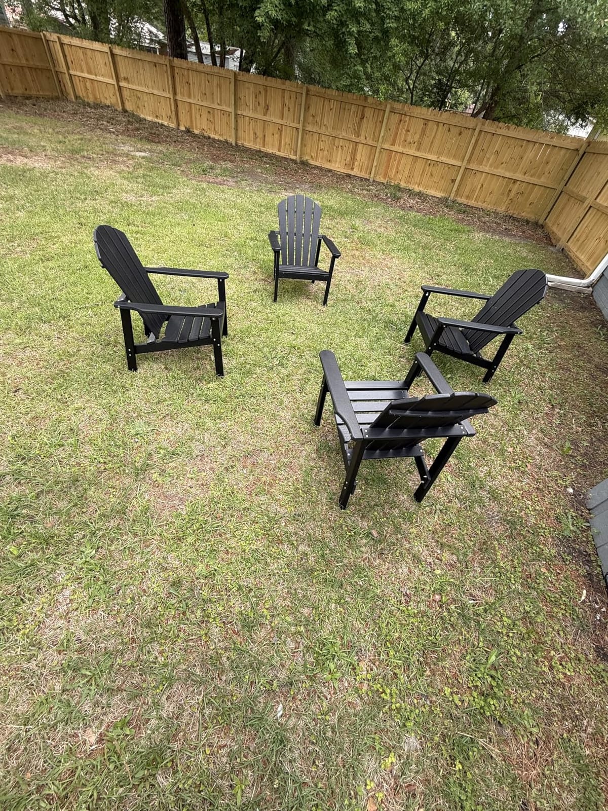 nevilywood Stackable Adirondack Chair, HDPE Outdoor Chair Set of 4, Coffee customer photo 1