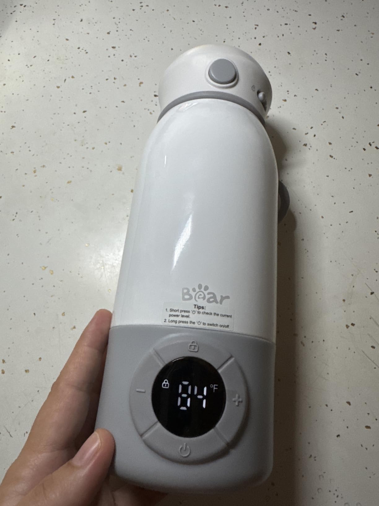 Bear Portable Bottle Warmer for Travel, Milk Warmer for Breastmilk Formula | 17oz Large Capacity Water Warmer with Precise Temp Control, Fast Heating&Long Battery for Travel Car Airplane customer photo 1
