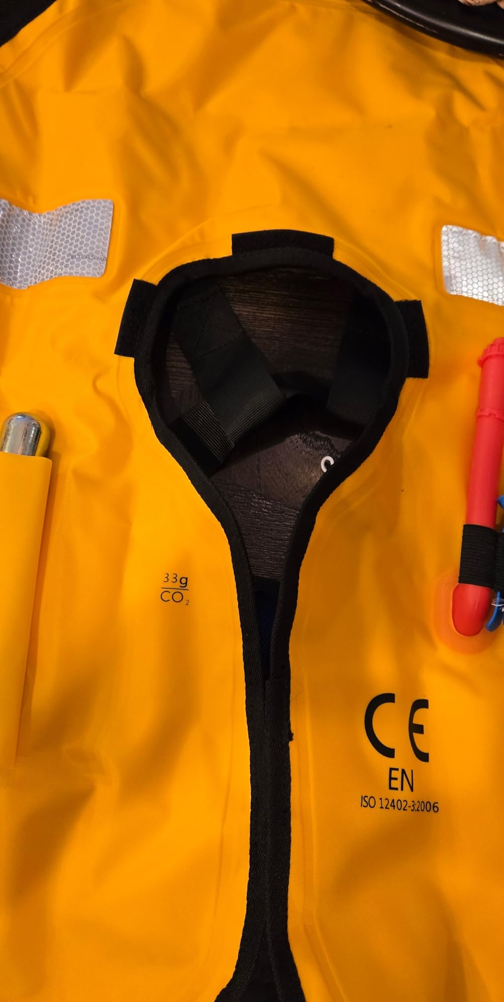 Manual Inflatable Life Jacket for Adults | Supports up to 330 lbs | Inflatable PFD Jackets for Adults | Kayak Life Vest | PFD Low Profile for Fishing Sailing | Jet Skiing customer photo 1