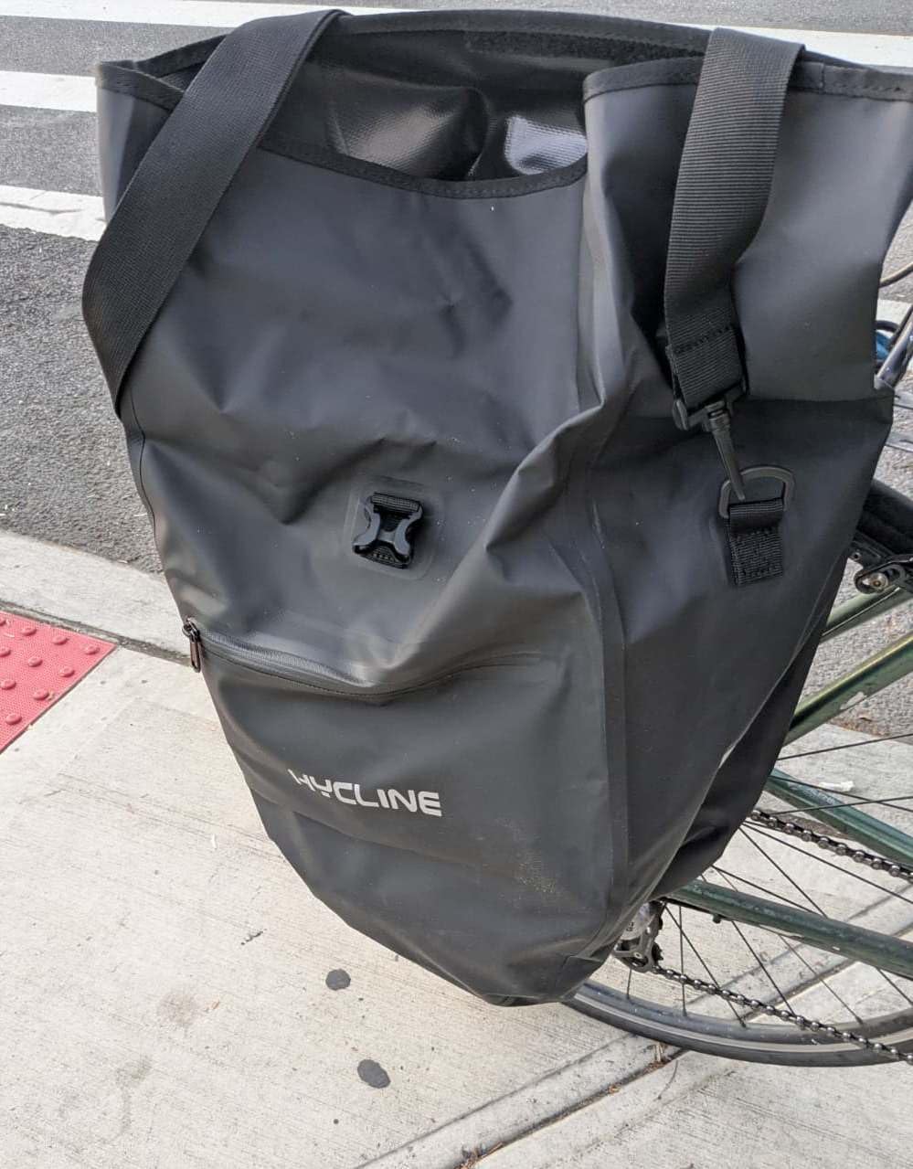 Hycline Waterproof Bike Panniers Bag: Bicycle Rear Rack Bags 28L with Quick-Release System Handle customer photo 2
