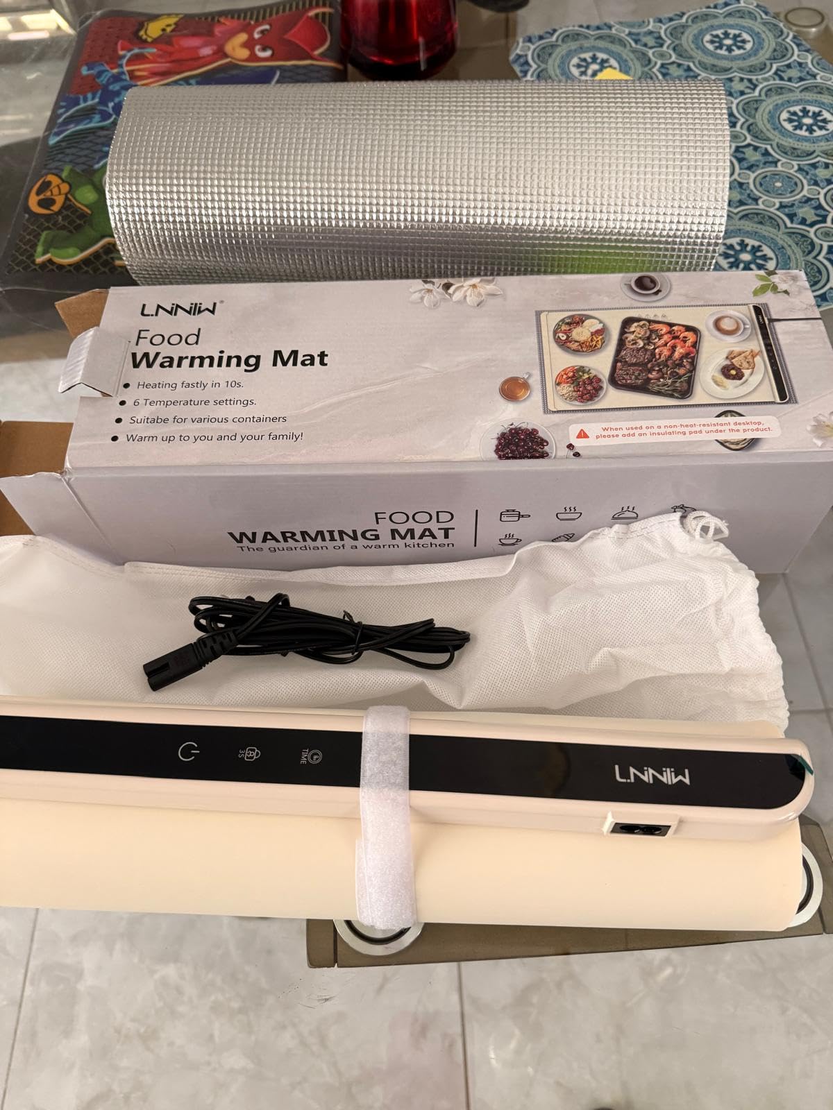 Extra Large Food Warming Mat with Heat-Resistant Pad, 36X15 Inch, 6 Temperature & 6 Timer Settings, Child Lock Safety, Fits More Dishes for Family Dinners and Parties customer photo 1