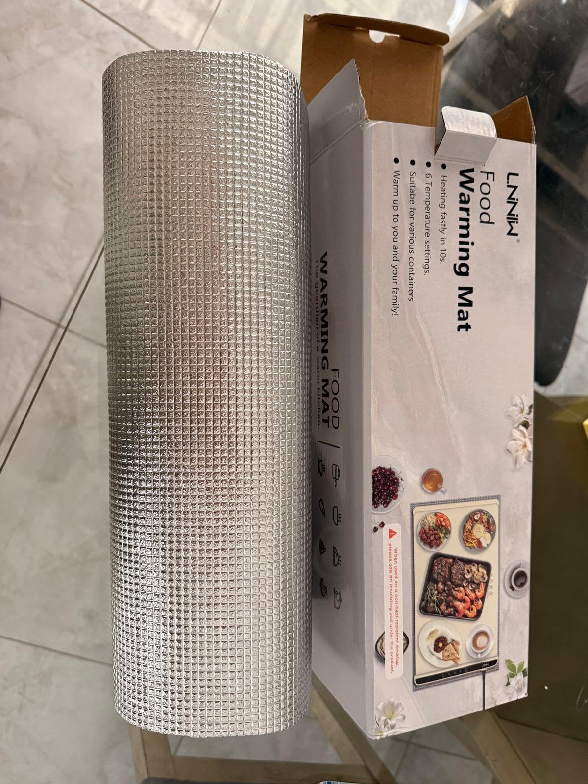 Extra Large Food Warming Mat with Heat-Resistant Pad, 36X15 Inch, 6 Temperature & 6 Timer Settings, Child Lock Safety, Fits More Dishes for Family Dinners and Parties customer photo 2
