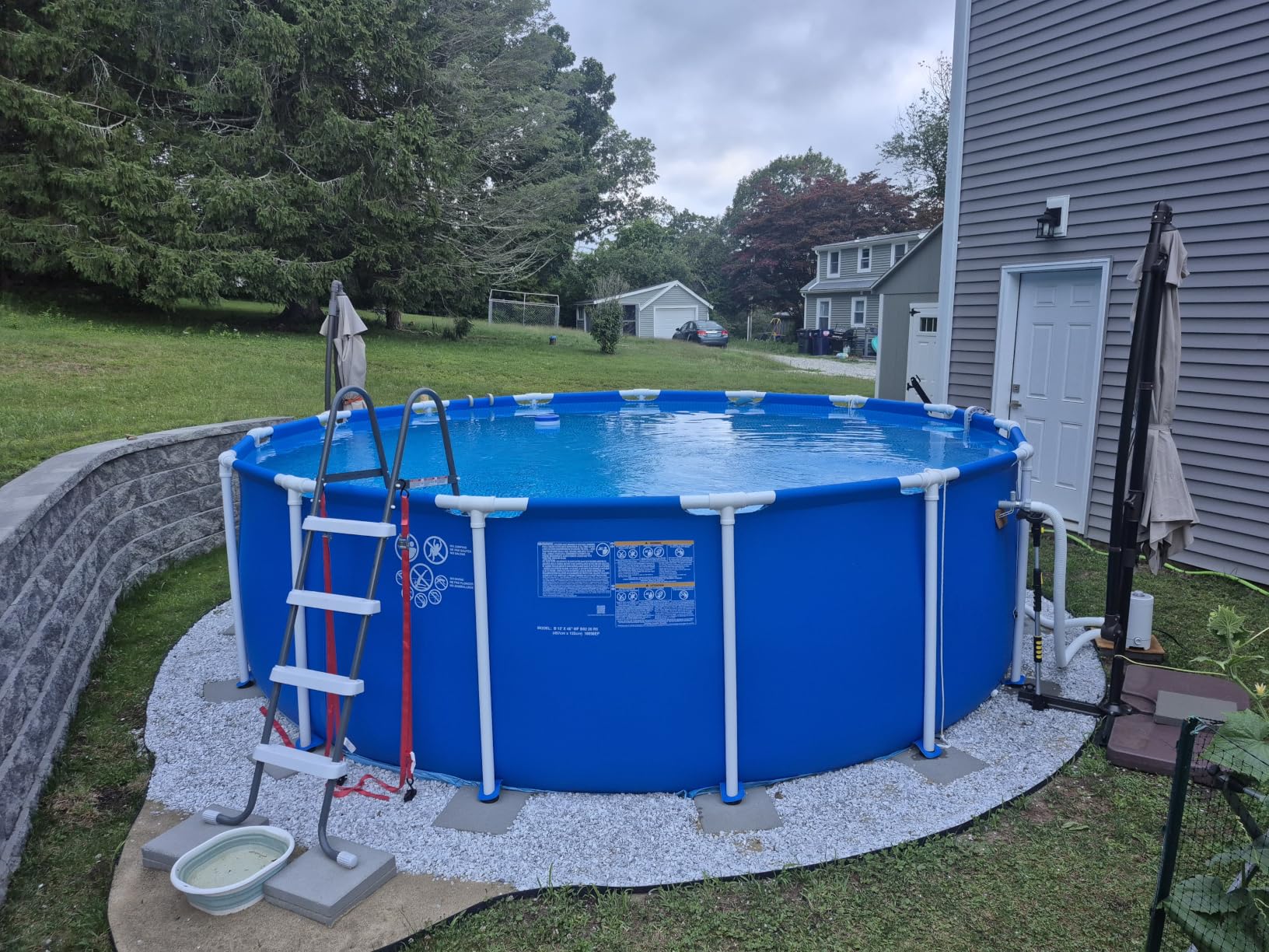 INTEX Metal Frame 15ft x 48in Round Above Ground Swimming Pool Set w/Pump | 28241EP - 1000 GPH Cartridge Filter Pump and Type A Filter Cartridge Included customer photo 2