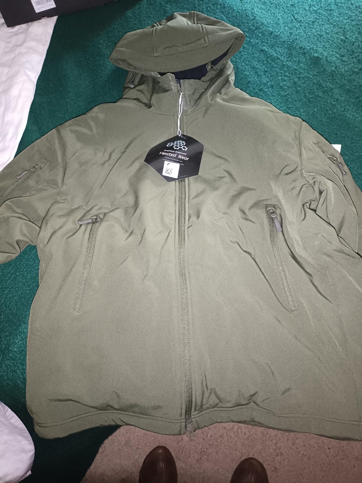 Wulcea Graphene Heated Soft Shell Jacket for Men 12V 18400mAh Large Capacity customer photo 2