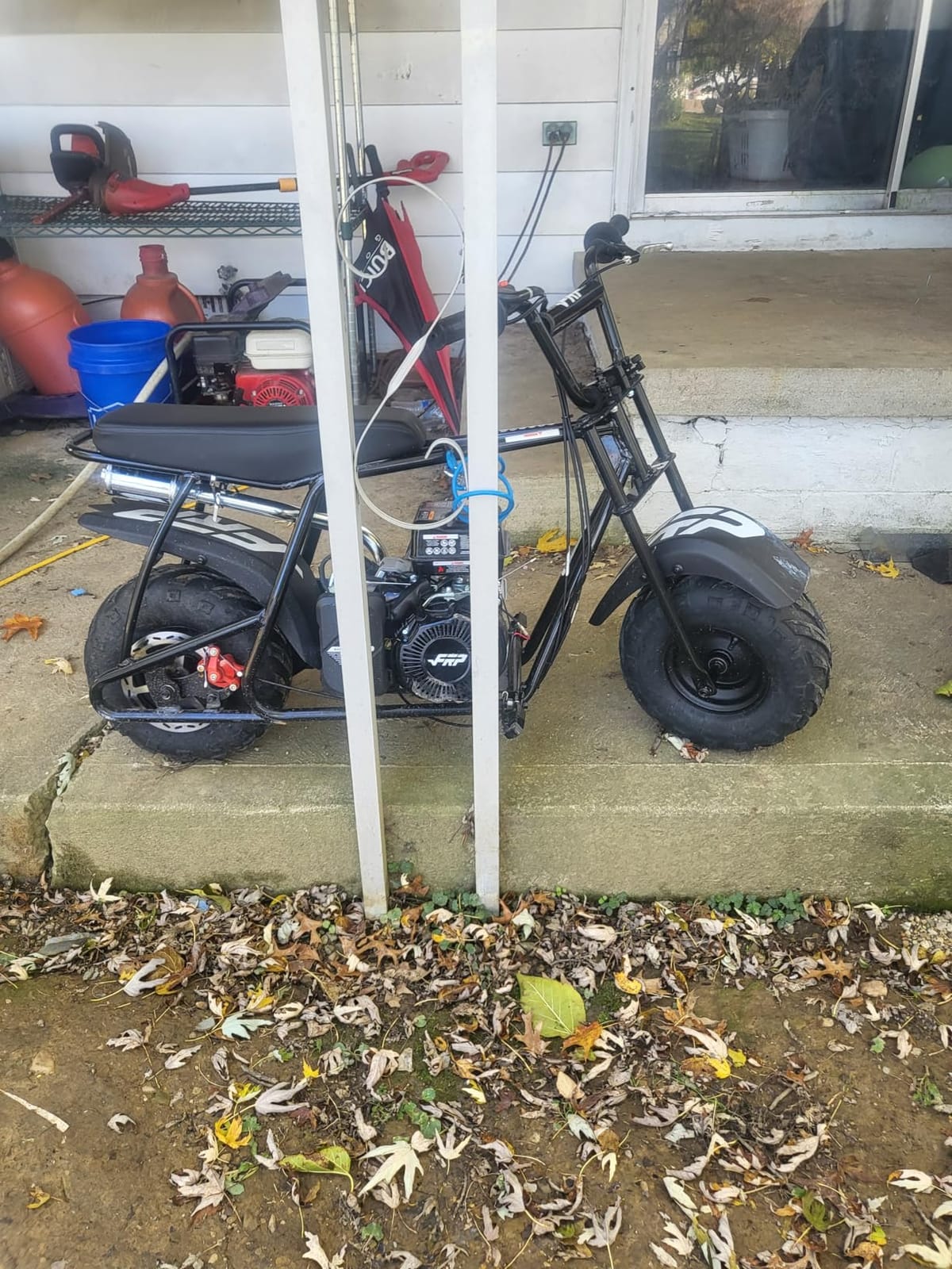 FRP GMB100 Basic Mini Bike 99cc 4-Stroke Off Road for Teens Adults 220 LBS | 3HP EPA-Approved Engine, Up To 28 Mph, Rear Disc Brake, 145/70-6 SUNF Tires, Pull-Start, 85% Assembled, Black customer photo 2