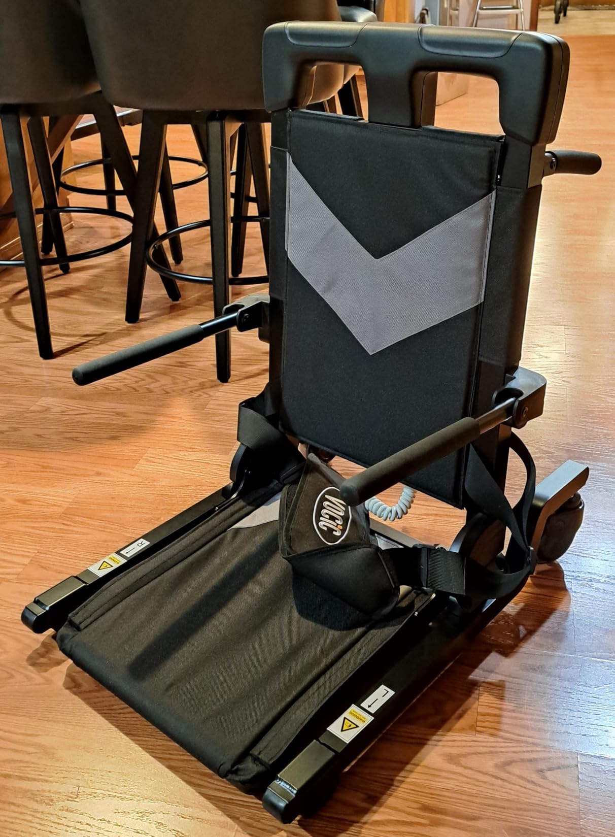 VOCIC Electric Chair Lift Get Up from Floor, Movable with 4 Wheels, Portable Rolling Chair Lift with T-Stabilized Base, Short-Distance Transport, Lift for Elderly from Floor, Supports 350 LBS, AX35 customer photo 1